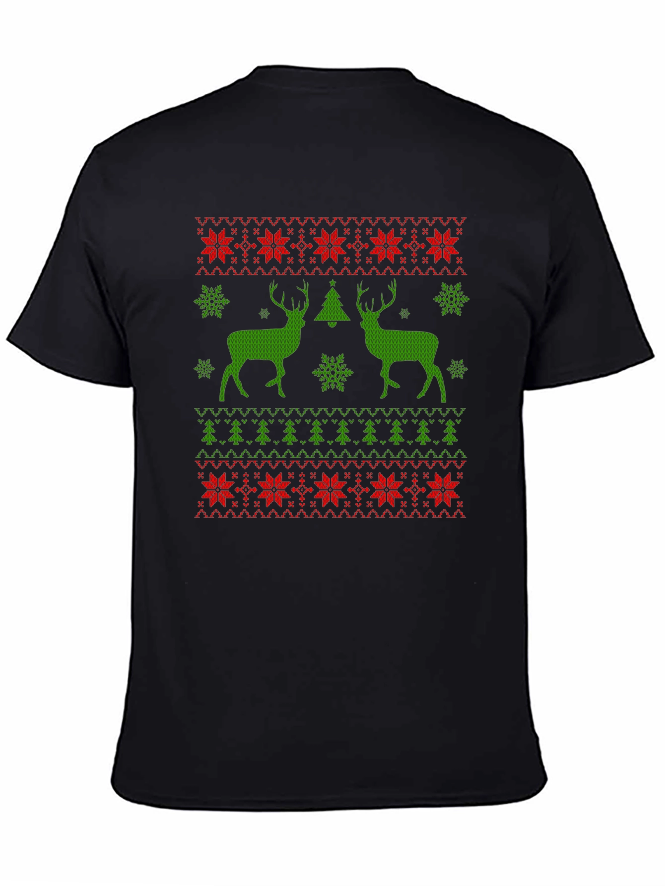 Ugly Christmas Sweater Deer Holiday Tee