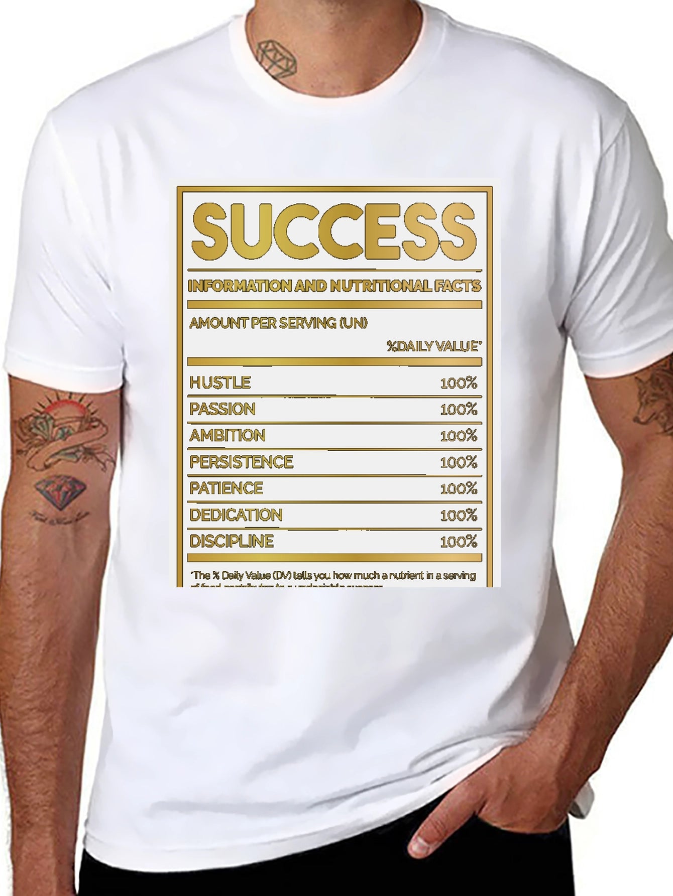 Success Nutrition Facts Black T-Shirt