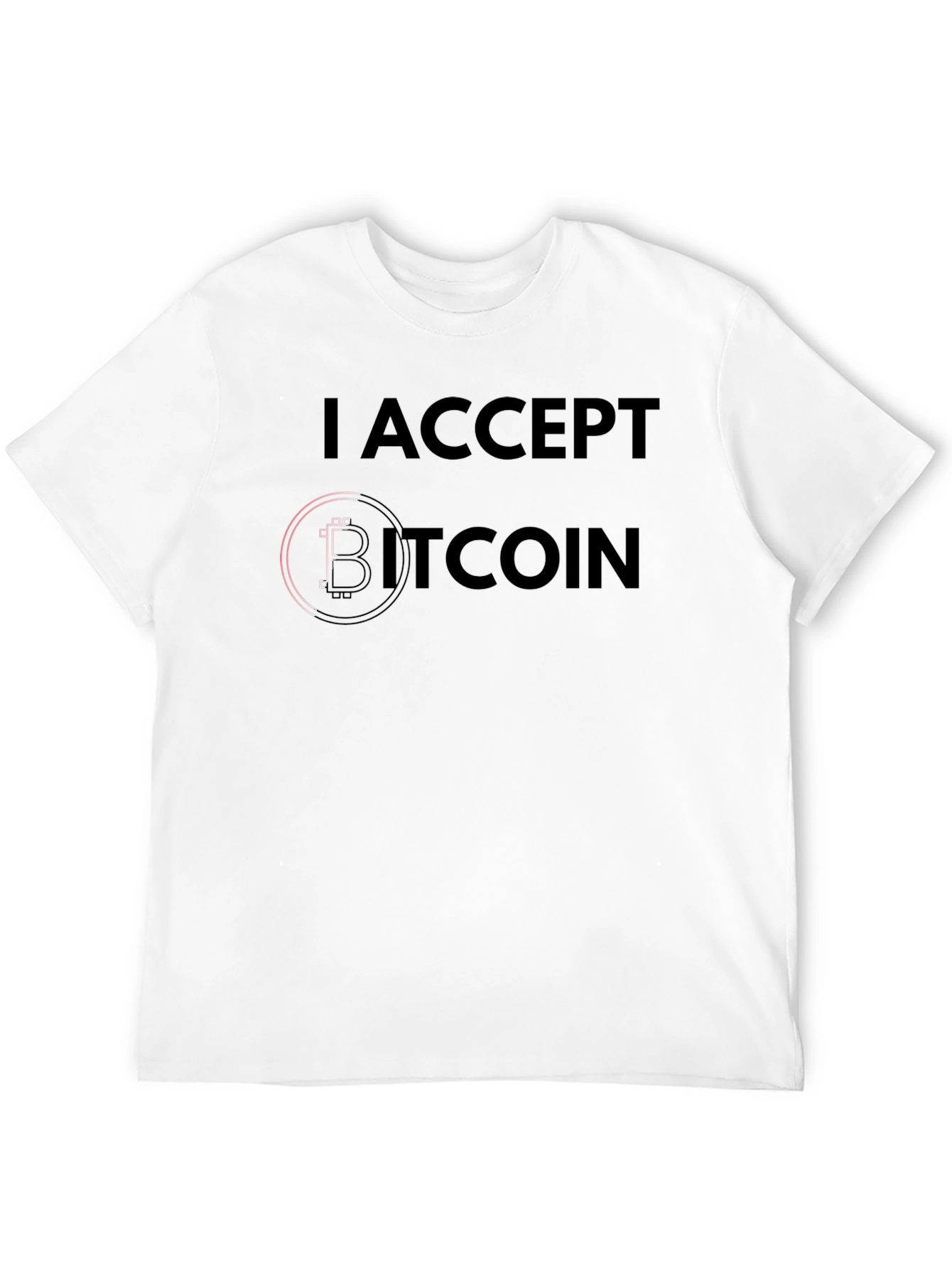 I Accept Bitcoin Black T-Shirt