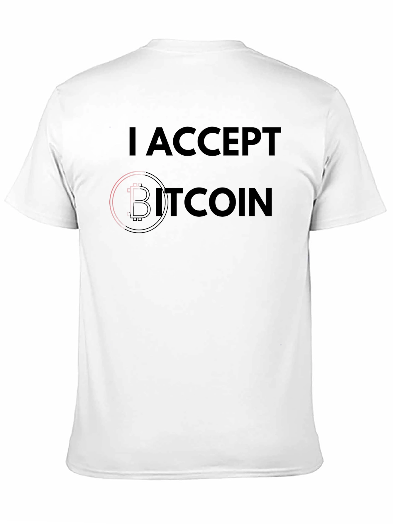 I Accept Bitcoin Black T-Shirt