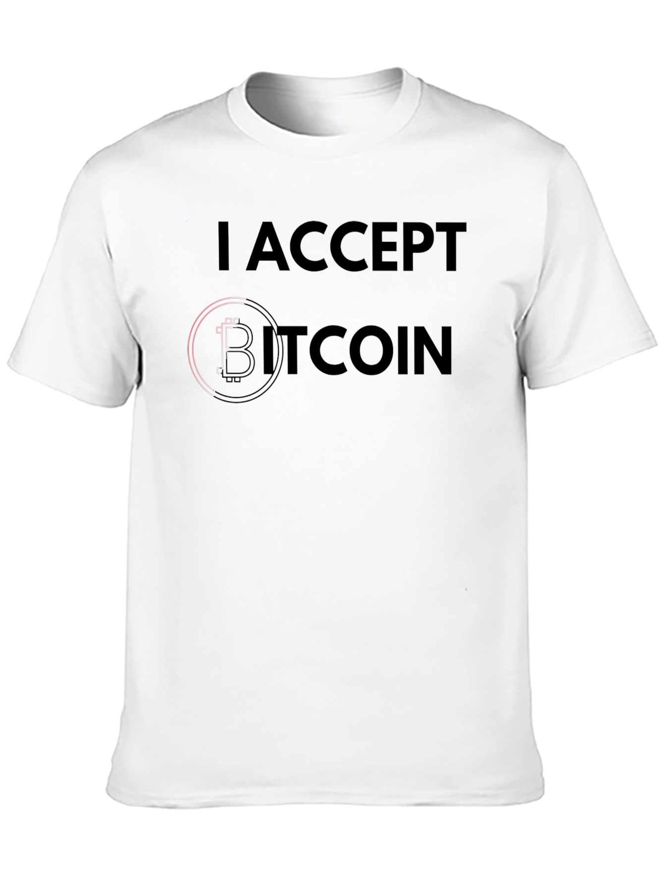I Accept Bitcoin Black T-Shirt