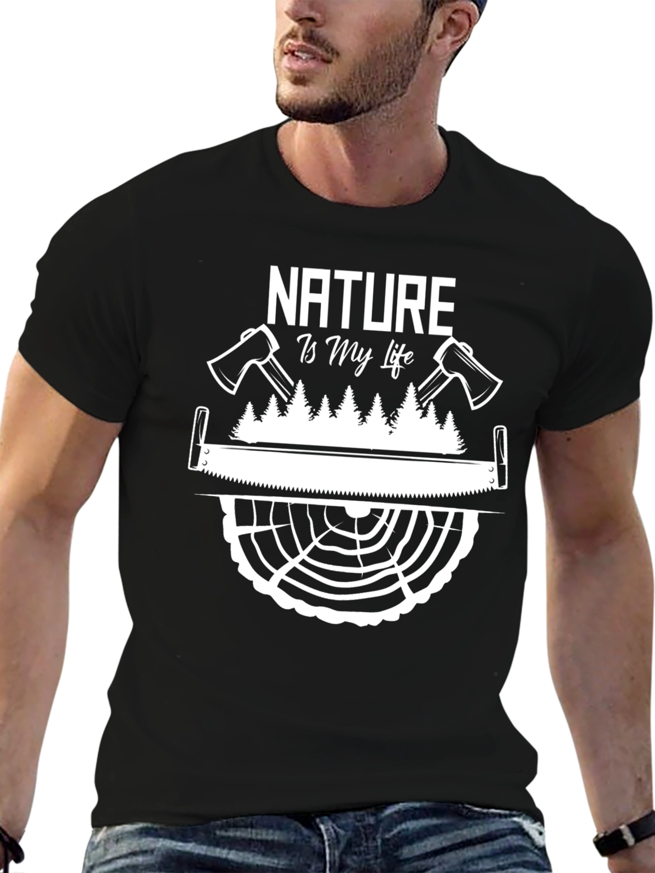 Nature is My Life T-Shirt - Lumberjack Tee