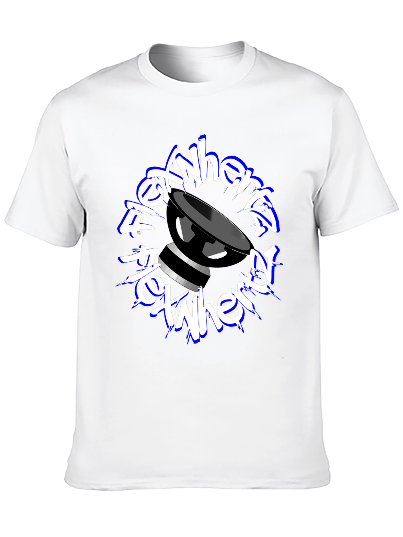 FlexNHertz Black Graphic T-Shirt