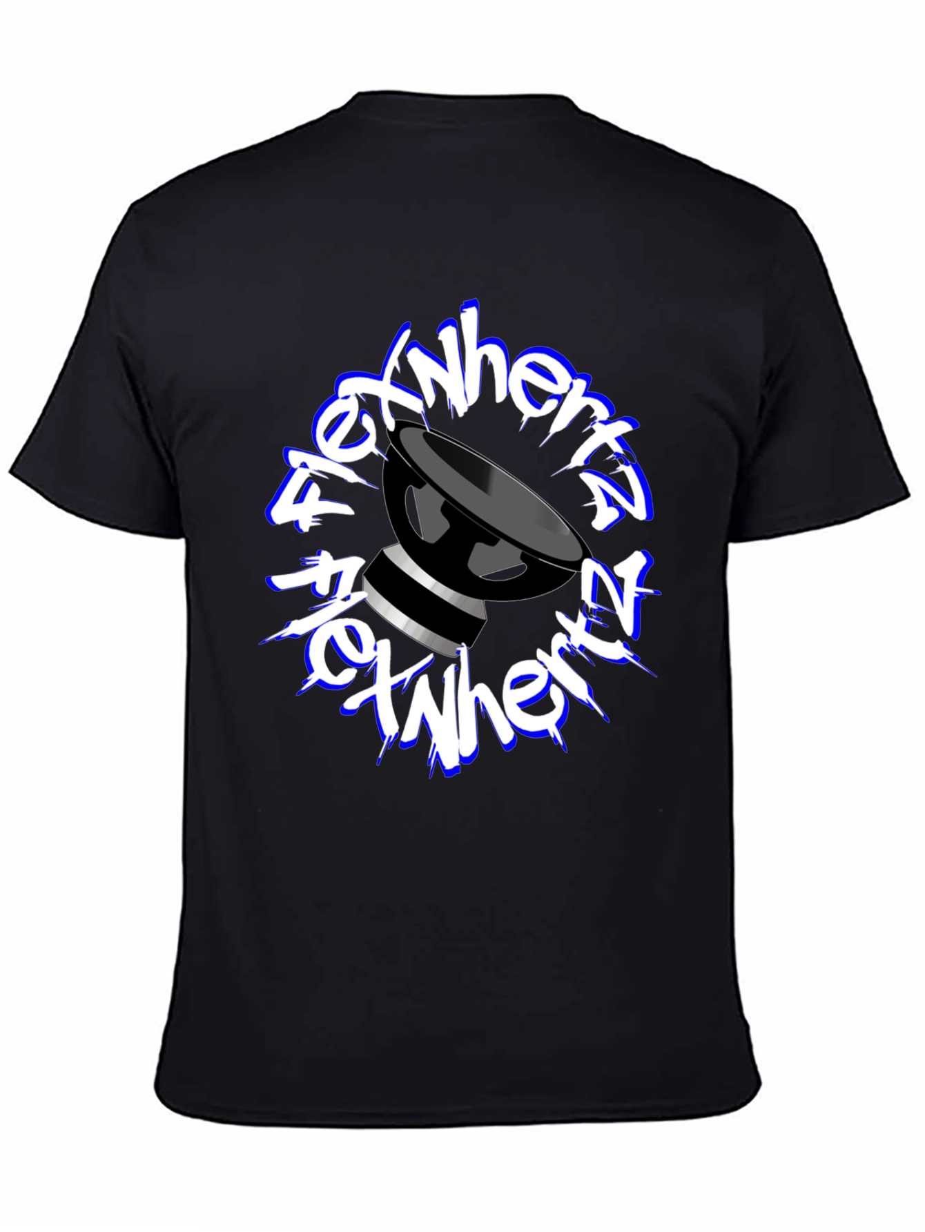 FlexNHertz Black Graphic T-Shirt
