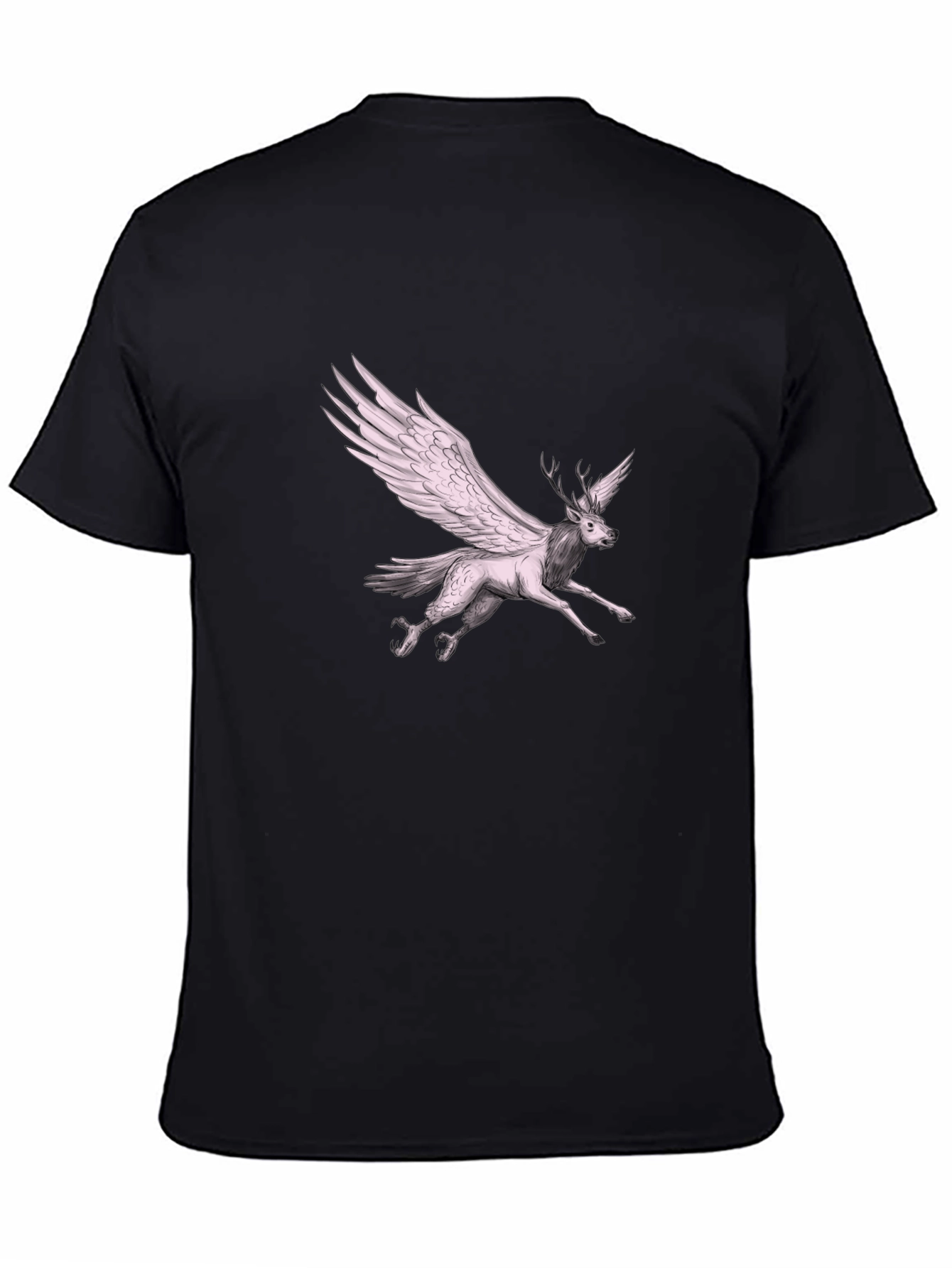 Winged Deer Graphic Tee - Unique Fantasy T-Shirt