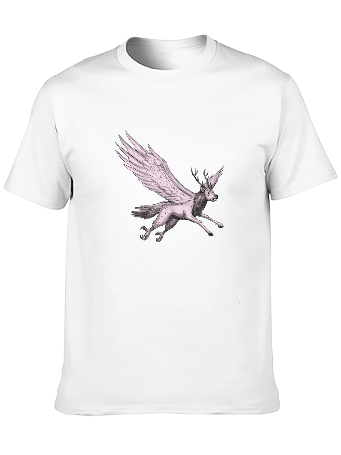 Winged Deer Graphic Tee - Unique Fantasy T-Shirt