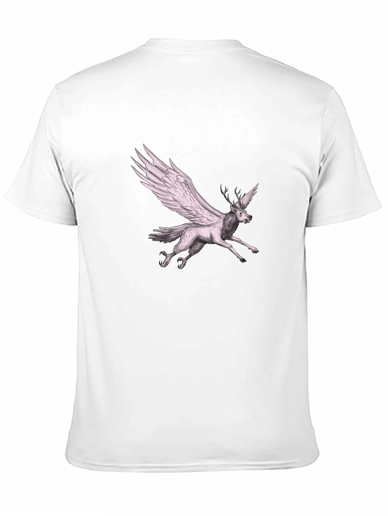 Winged Deer Graphic Tee - Unique Fantasy T-Shirt
