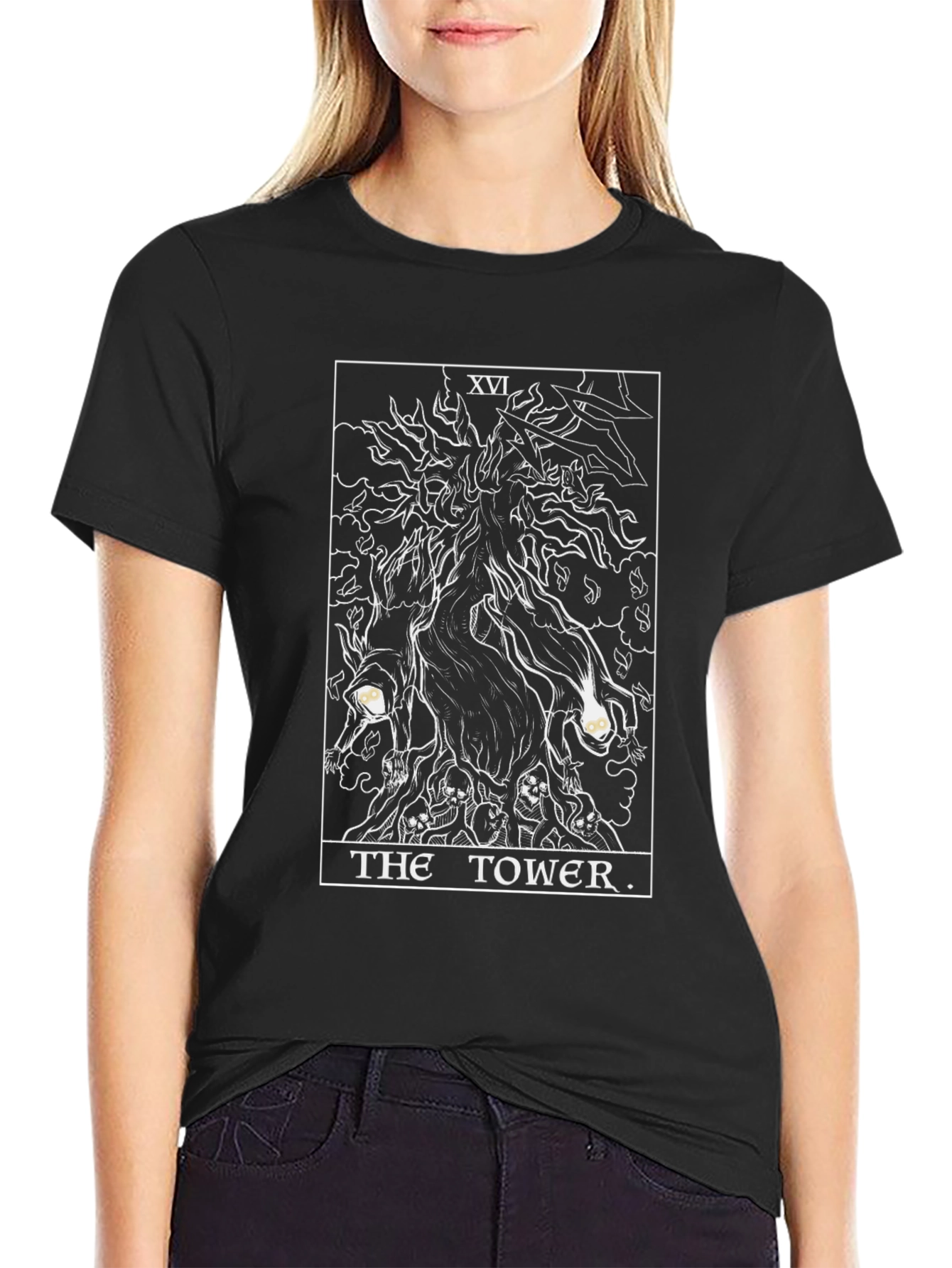 The Tower Tarot Card Graphic T-Shirt