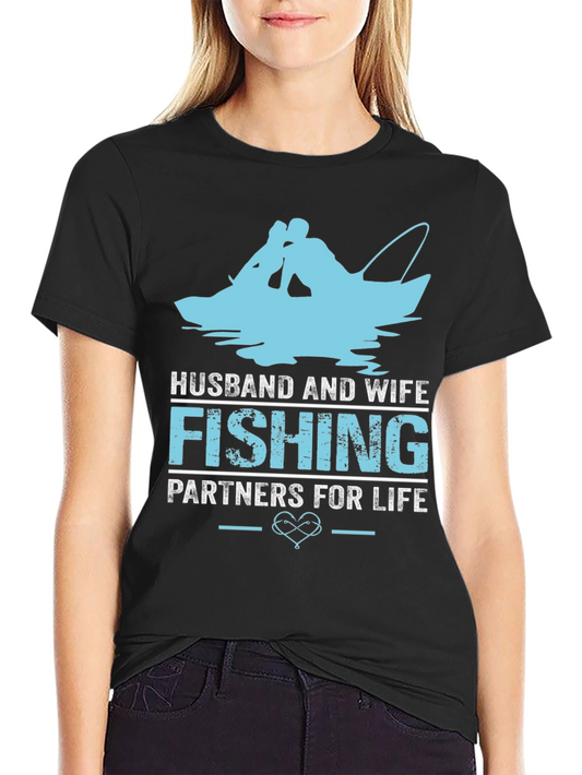 Husband and Wife Fishing Partners T-Shirt