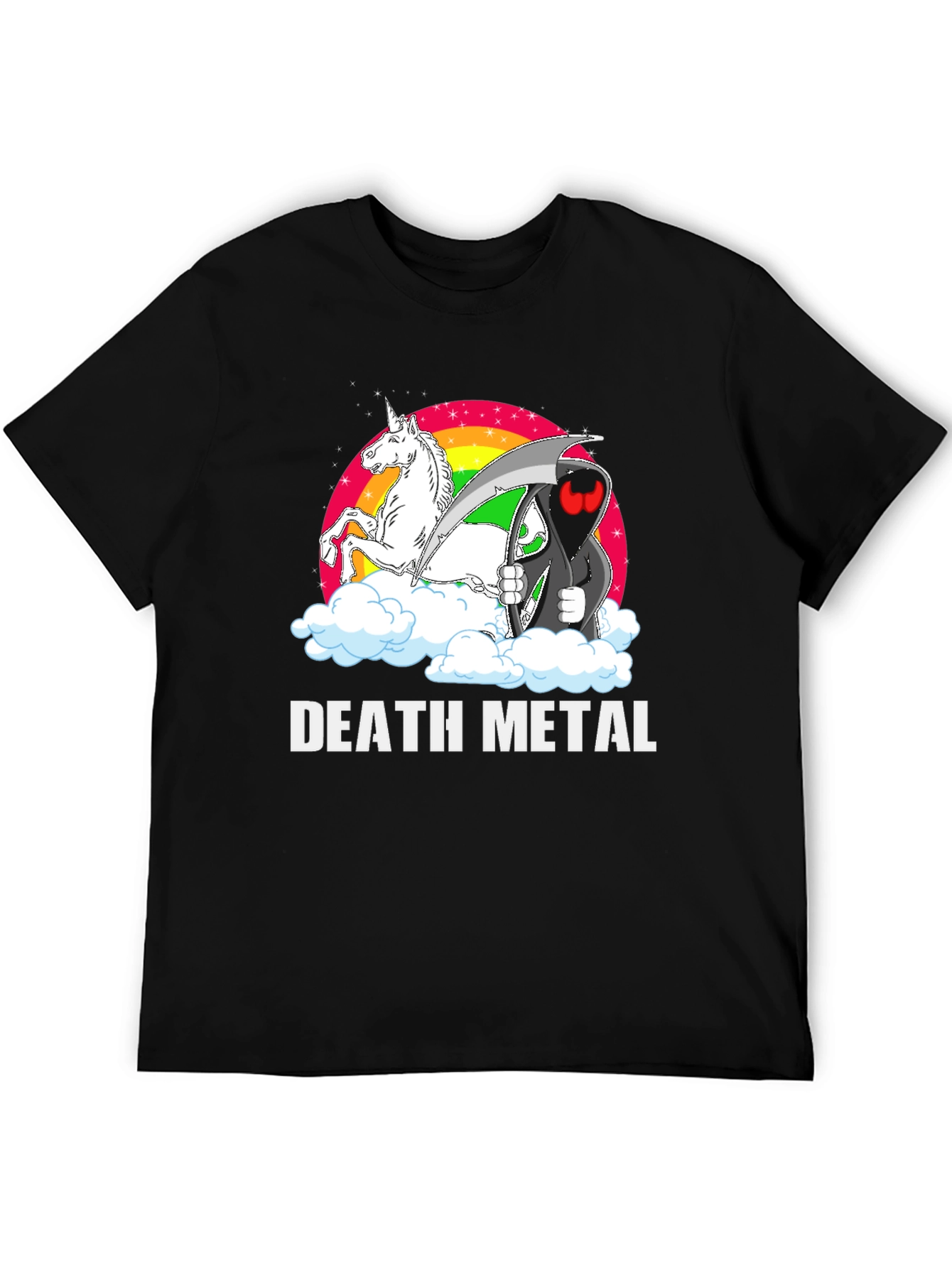 Death Metal Grim Reaper Unicorn T-Shirt