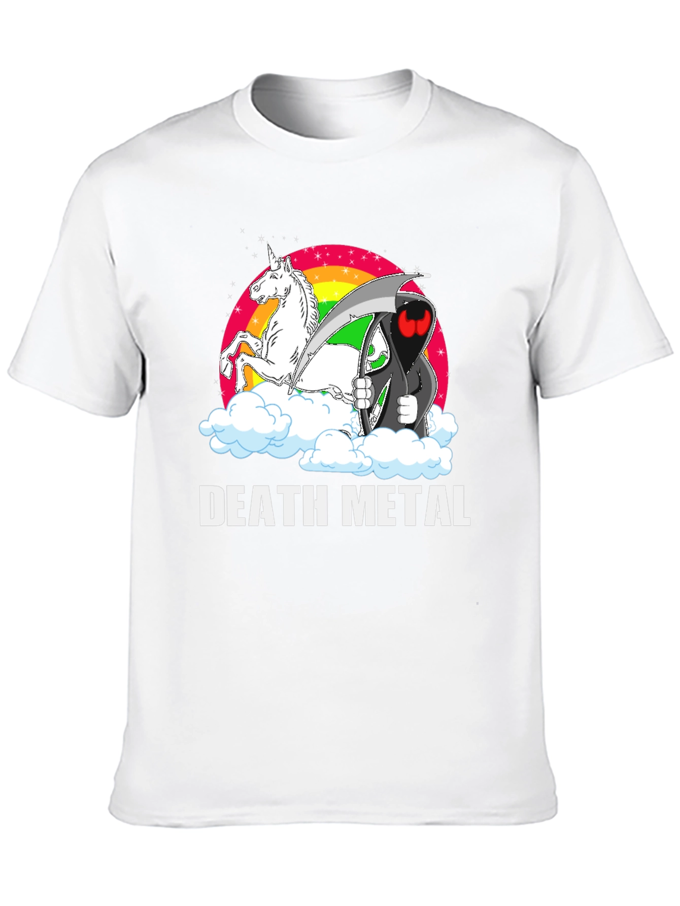 Death Metal Grim Reaper Unicorn T-Shirt