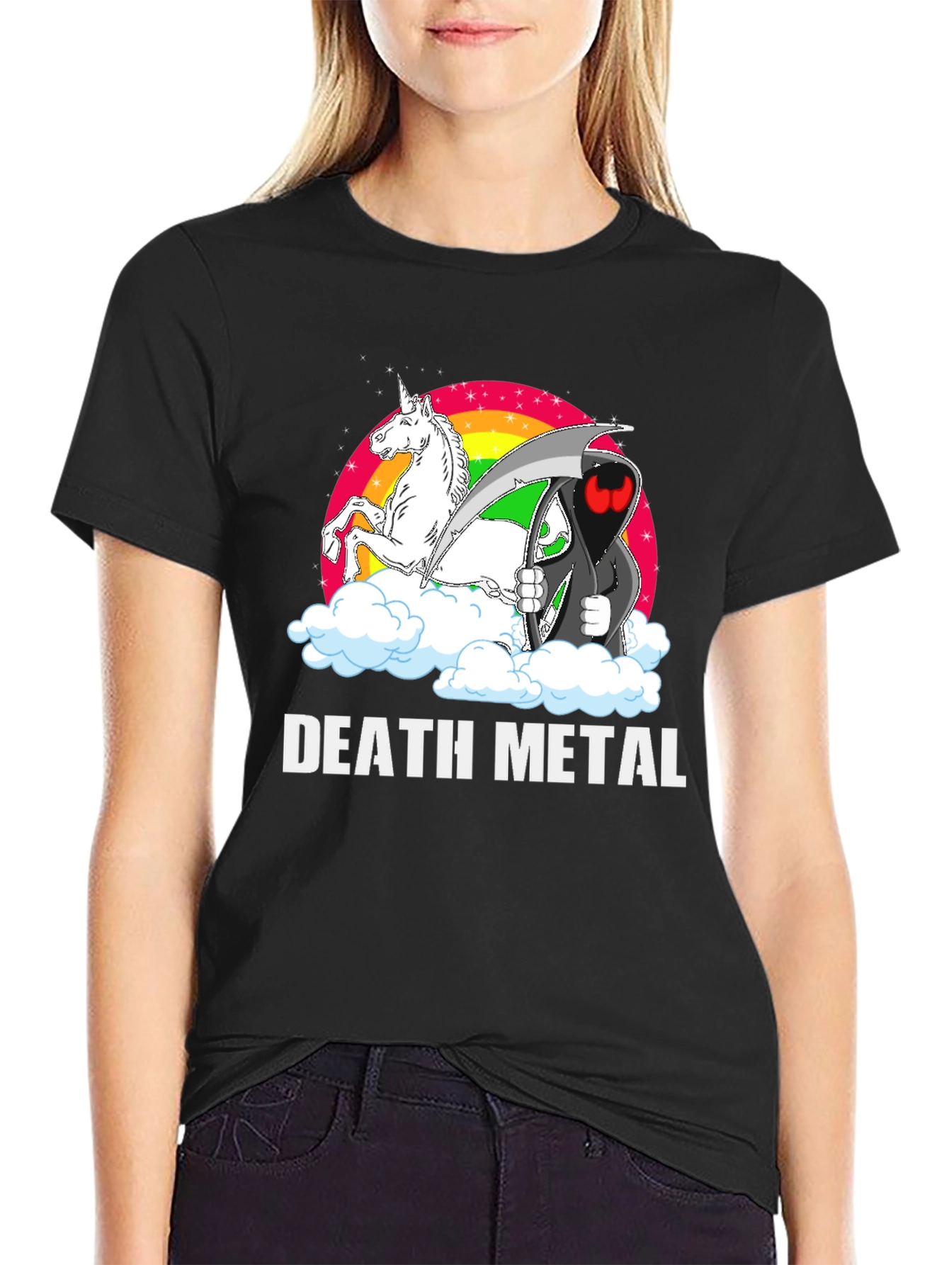 Death Metal Grim Reaper Unicorn T-Shirt
