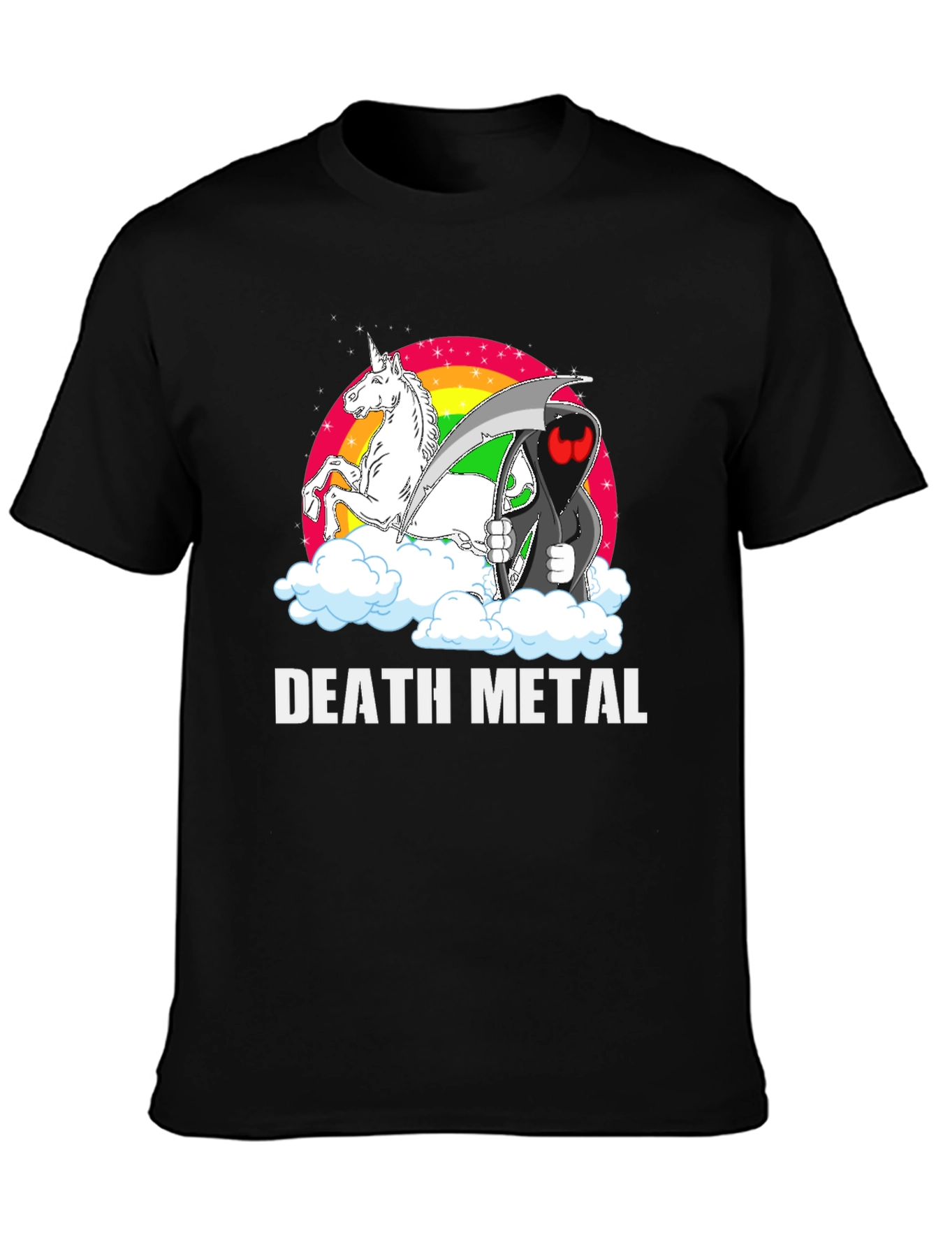 Death Metal Grim Reaper Unicorn T-Shirt