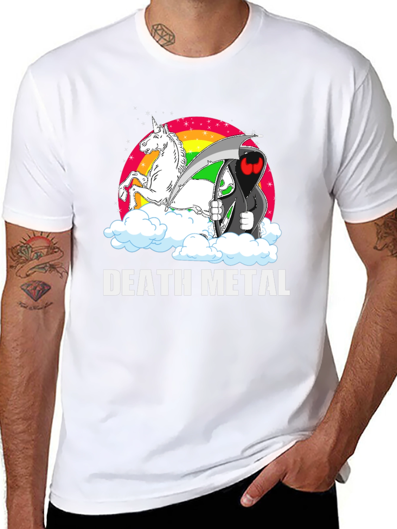 Death Metal Grim Reaper Unicorn T-Shirt