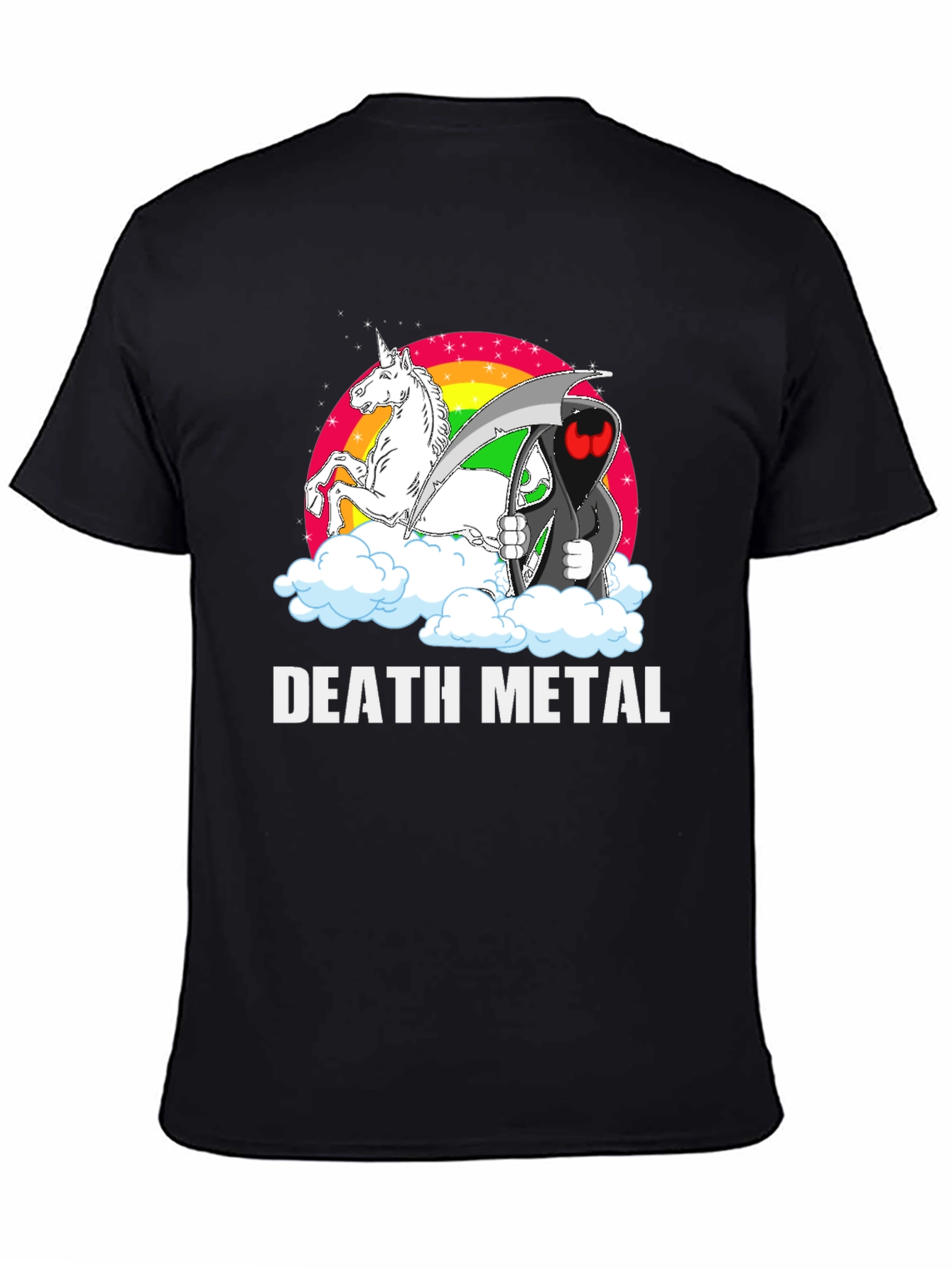 Death Metal Grim Reaper Unicorn T-Shirt