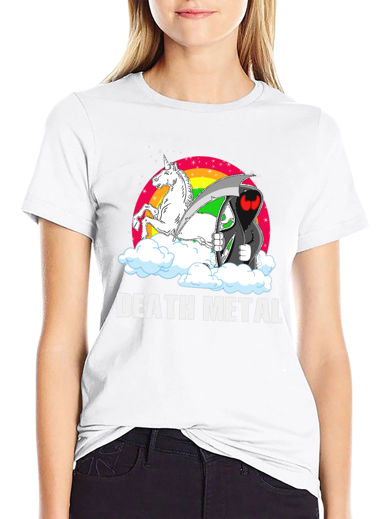 Death Metal Grim Reaper Unicorn T-Shirt