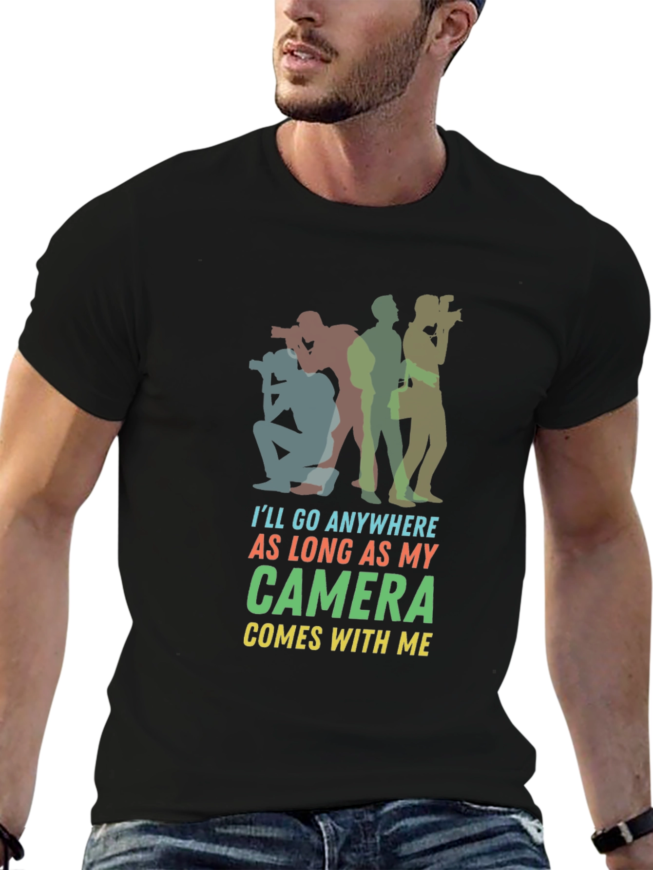 Photographers Motto T-Shirt: Camera Comes With Me