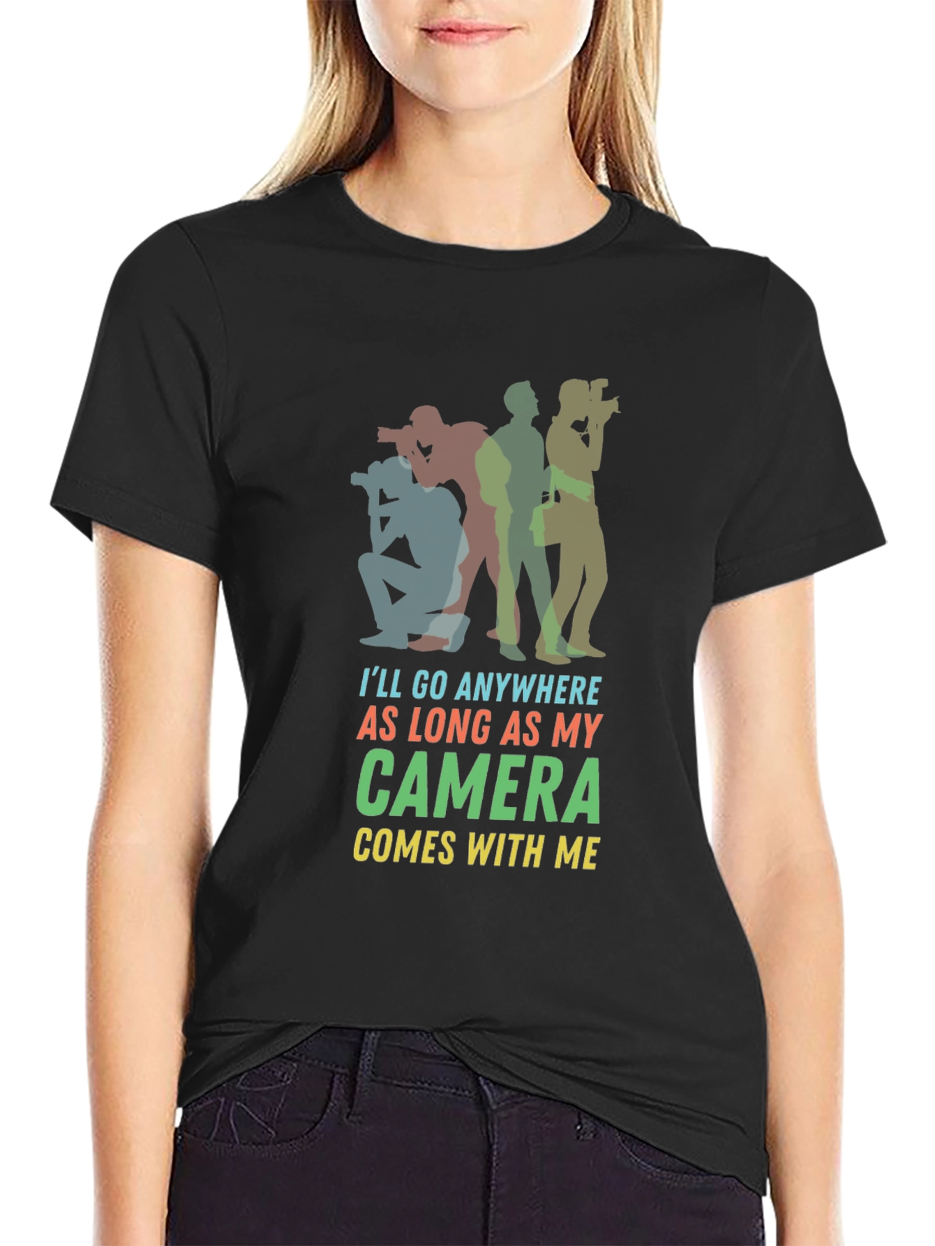 Photographers Motto T-Shirt: Camera Comes With Me