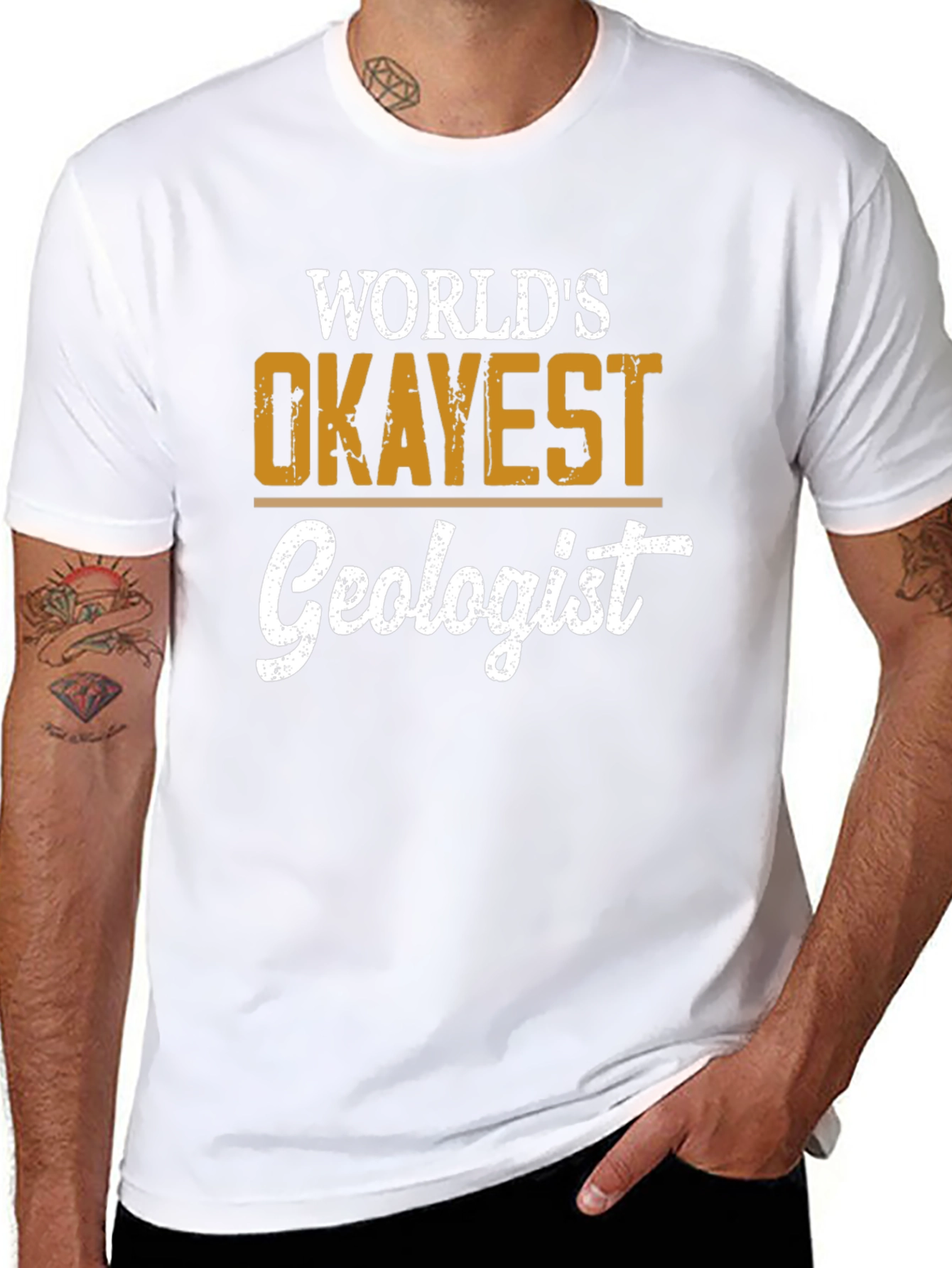 Worlds Okayest Geologist Black T-Shirt