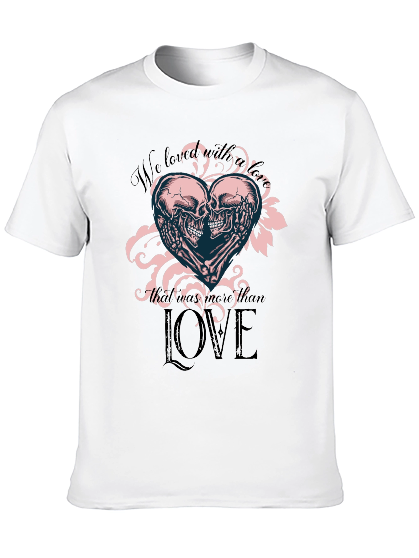 Skull Love T-Shirt - Romantic Gothic Tee