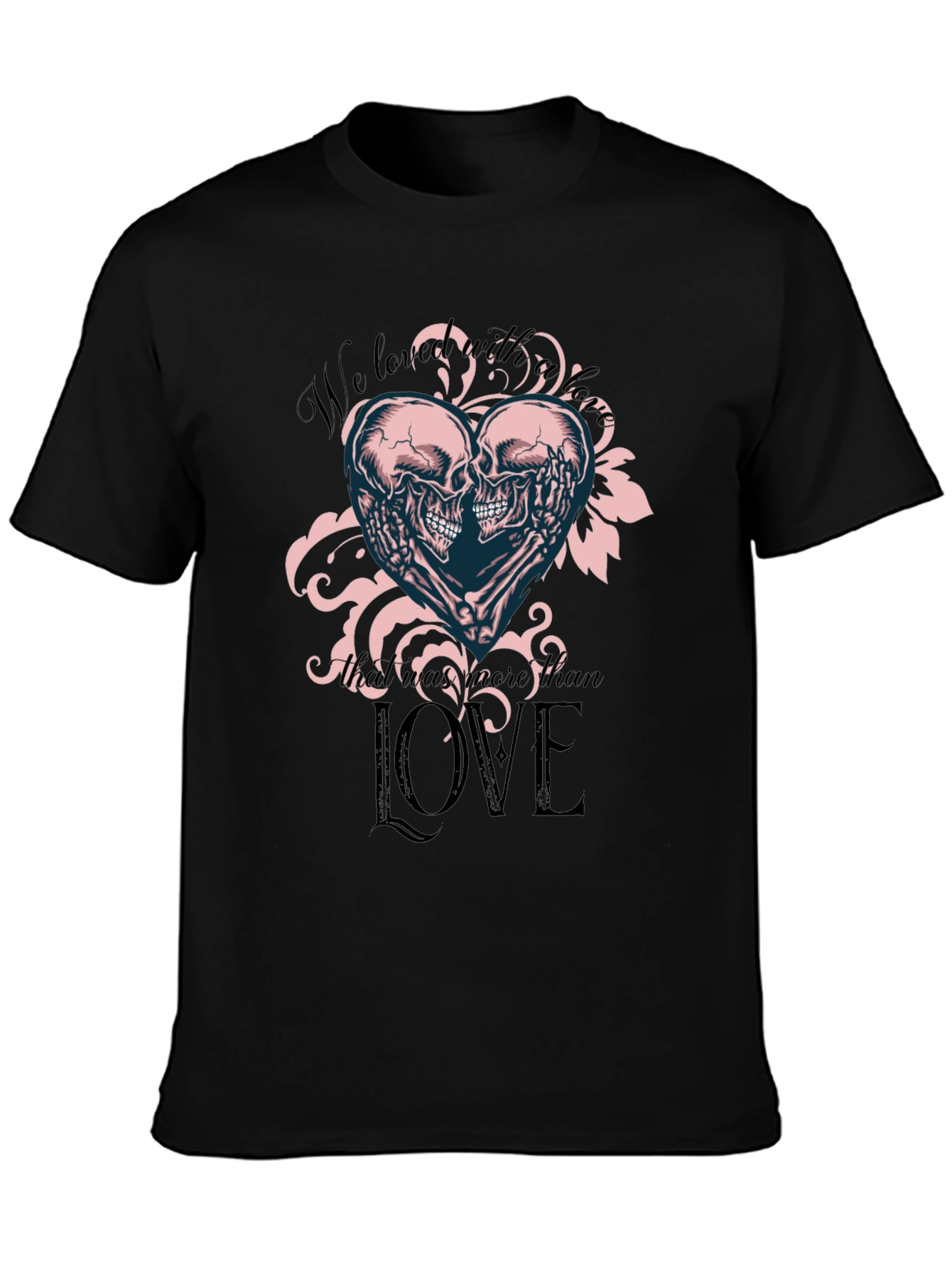 Skull Love T-Shirt - Romantic Gothic Tee