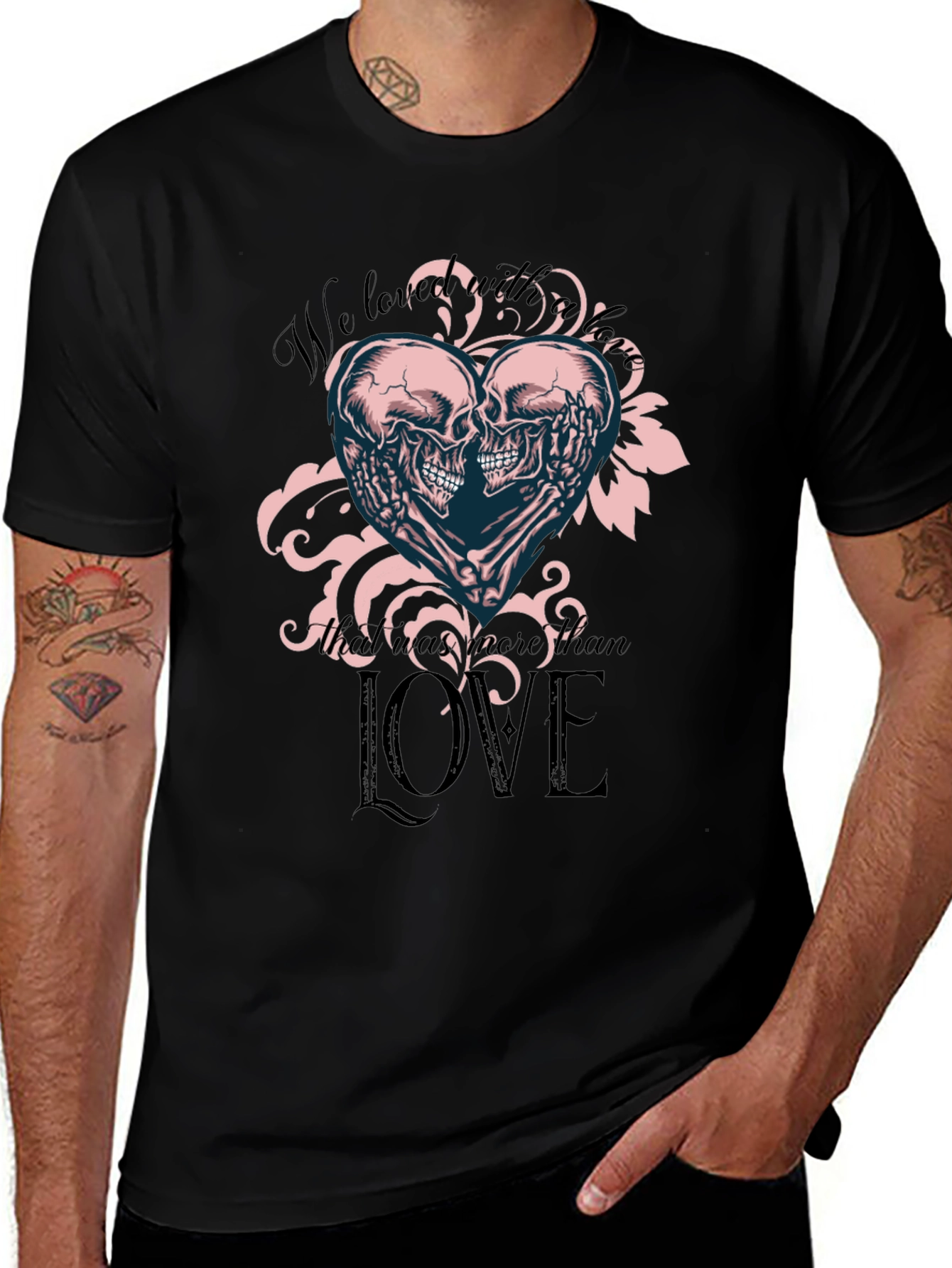 Skull Love T-Shirt - Romantic Gothic Tee