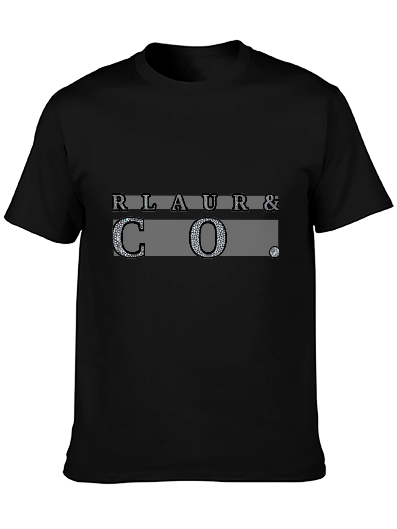 RLAUR & CO. Graphic Print Black T-Shirt