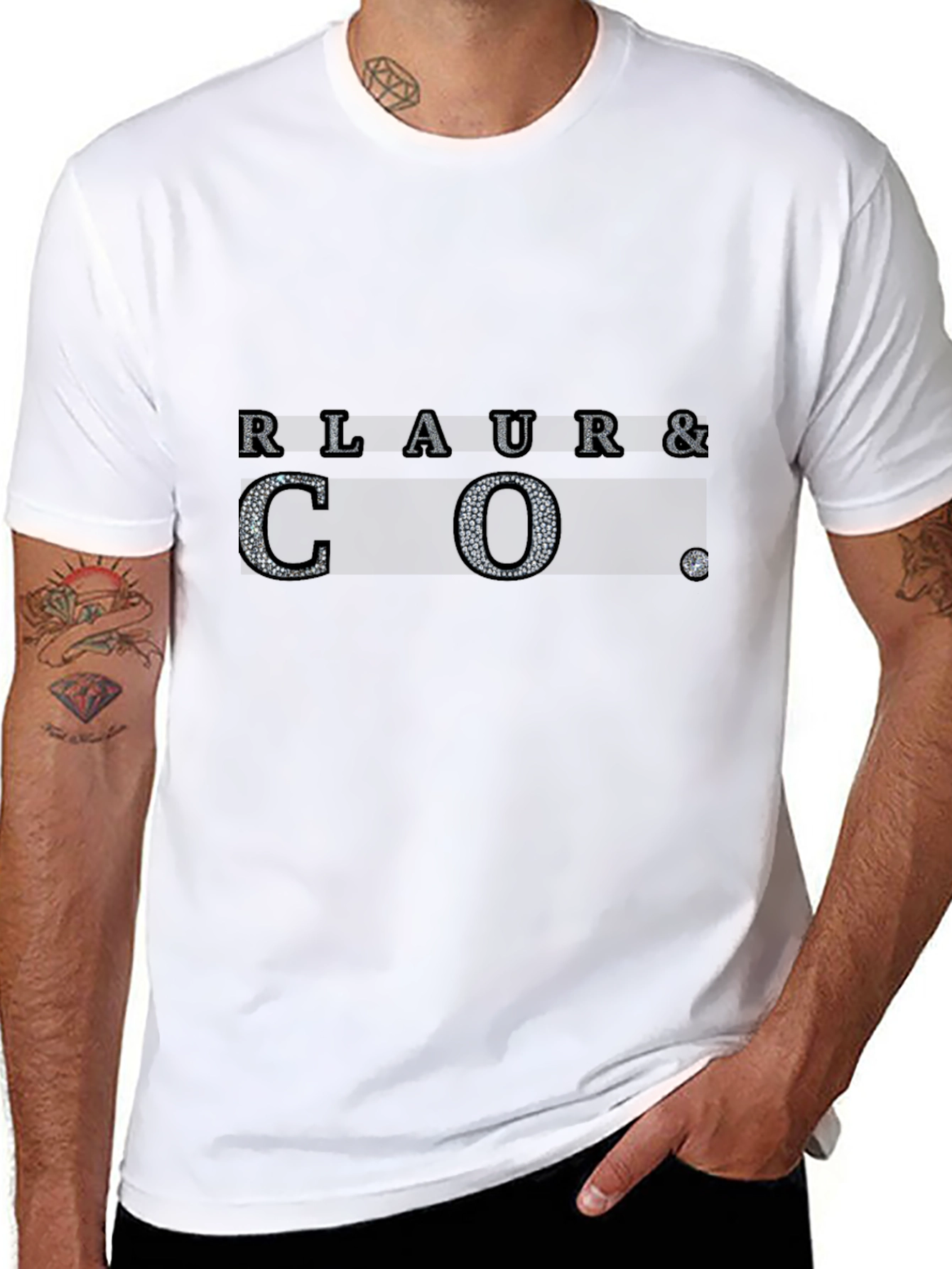 RLAUR & CO. Graphic Print Black T-Shirt