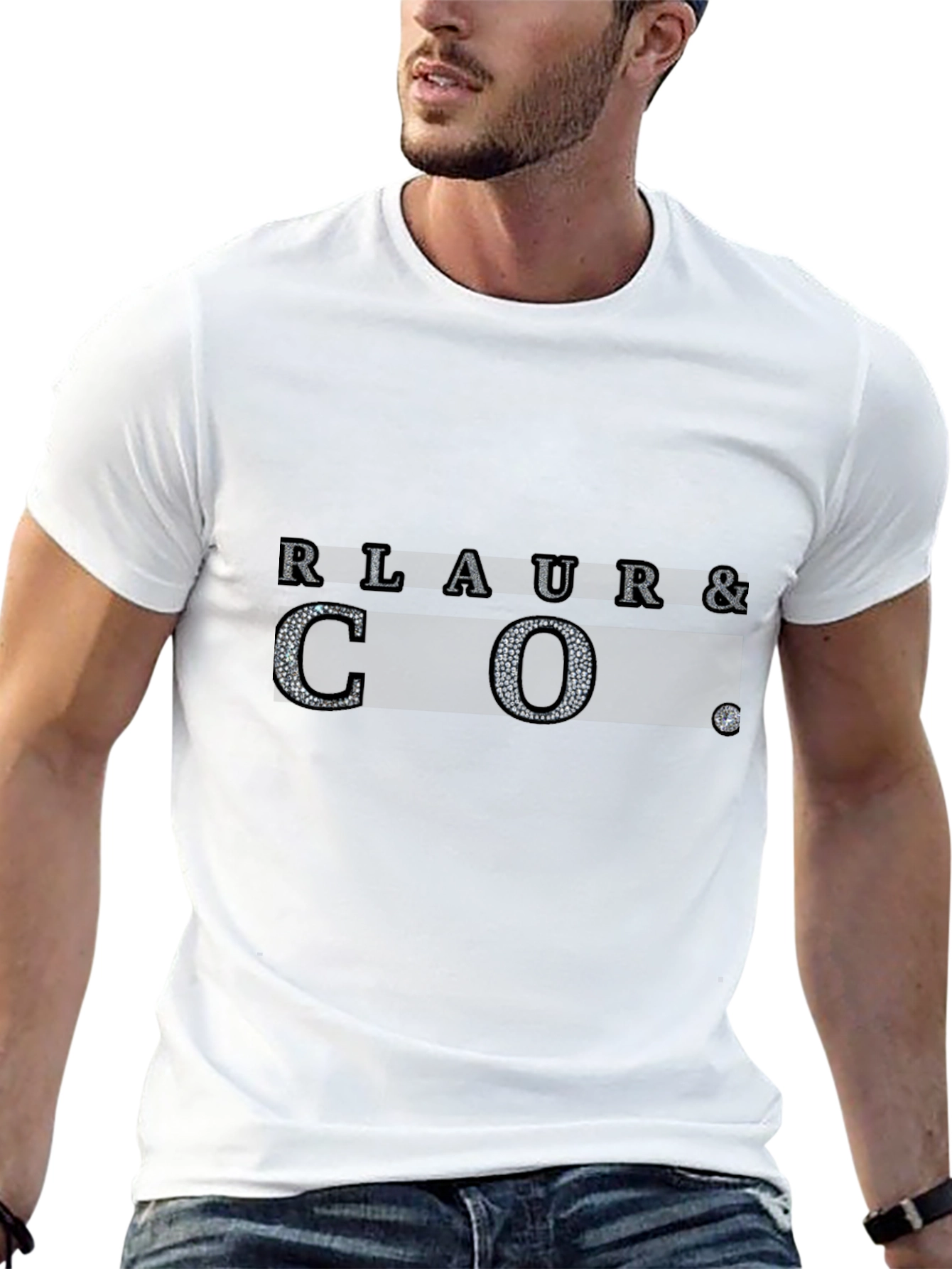 RLAUR & CO. Graphic Print Black T-Shirt