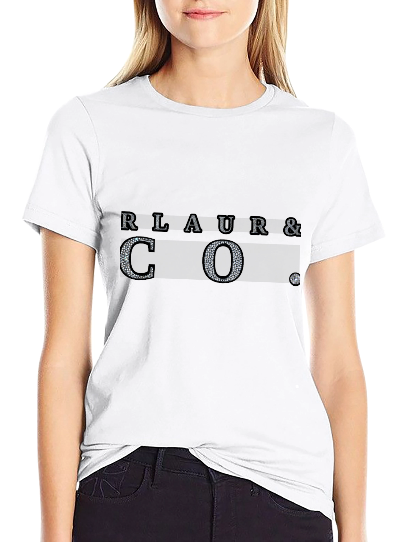 RLAUR & CO. Graphic Print Black T-Shirt