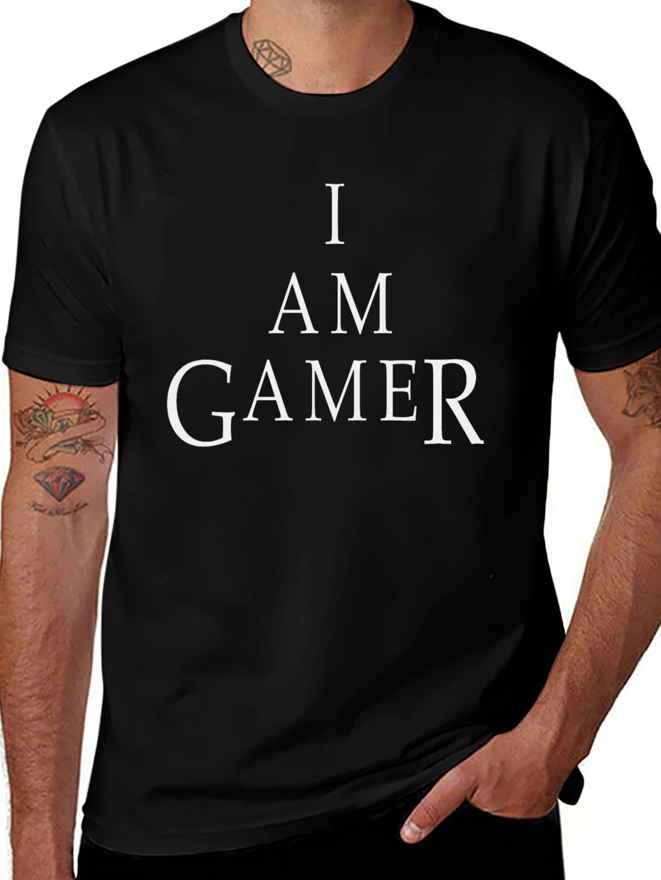 I AM GAMER Black T-Shirt - Gamer Apparel