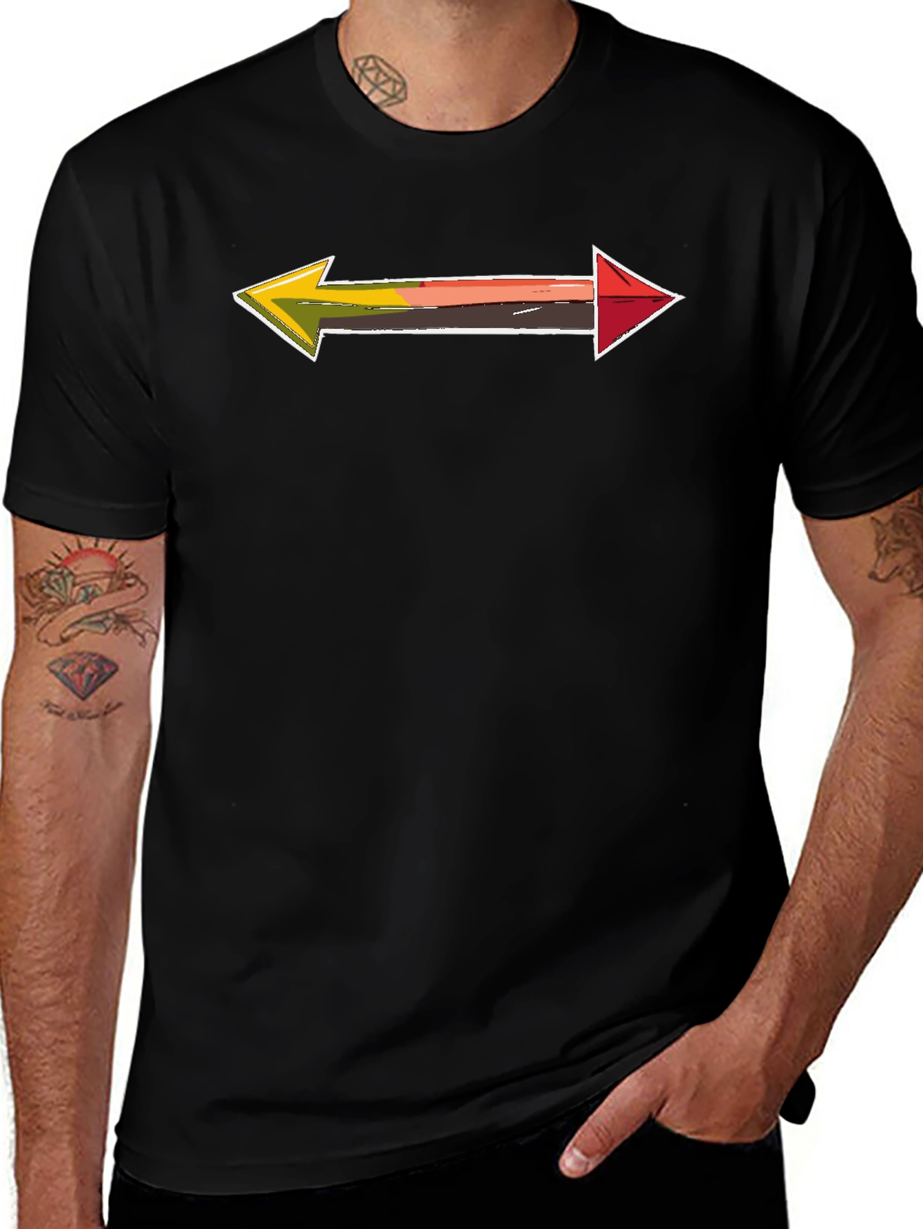 Arrow Directional Tee -  Novelty Graphic T-Shirt