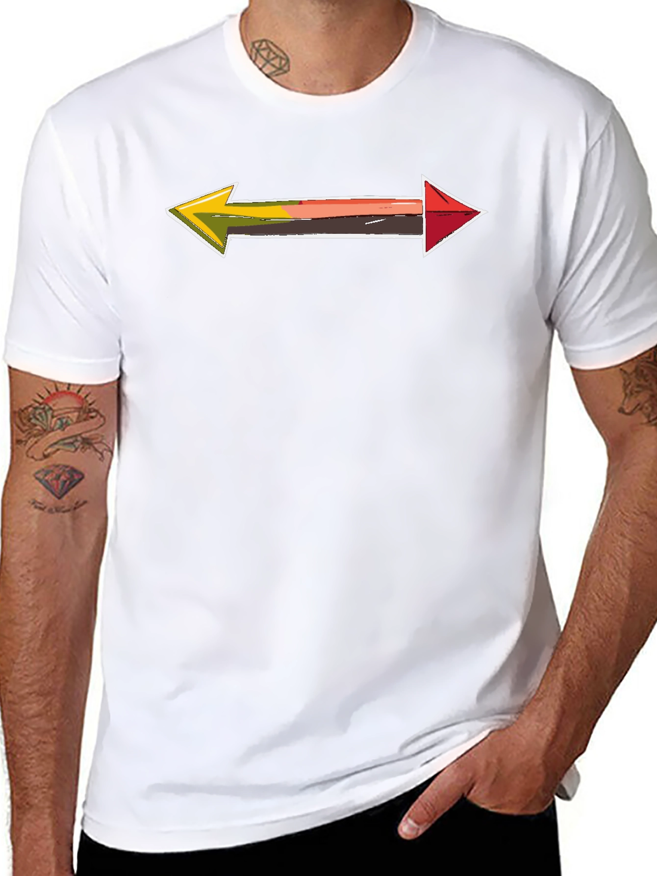 Arrow Directional Tee -  Novelty Graphic T-Shirt