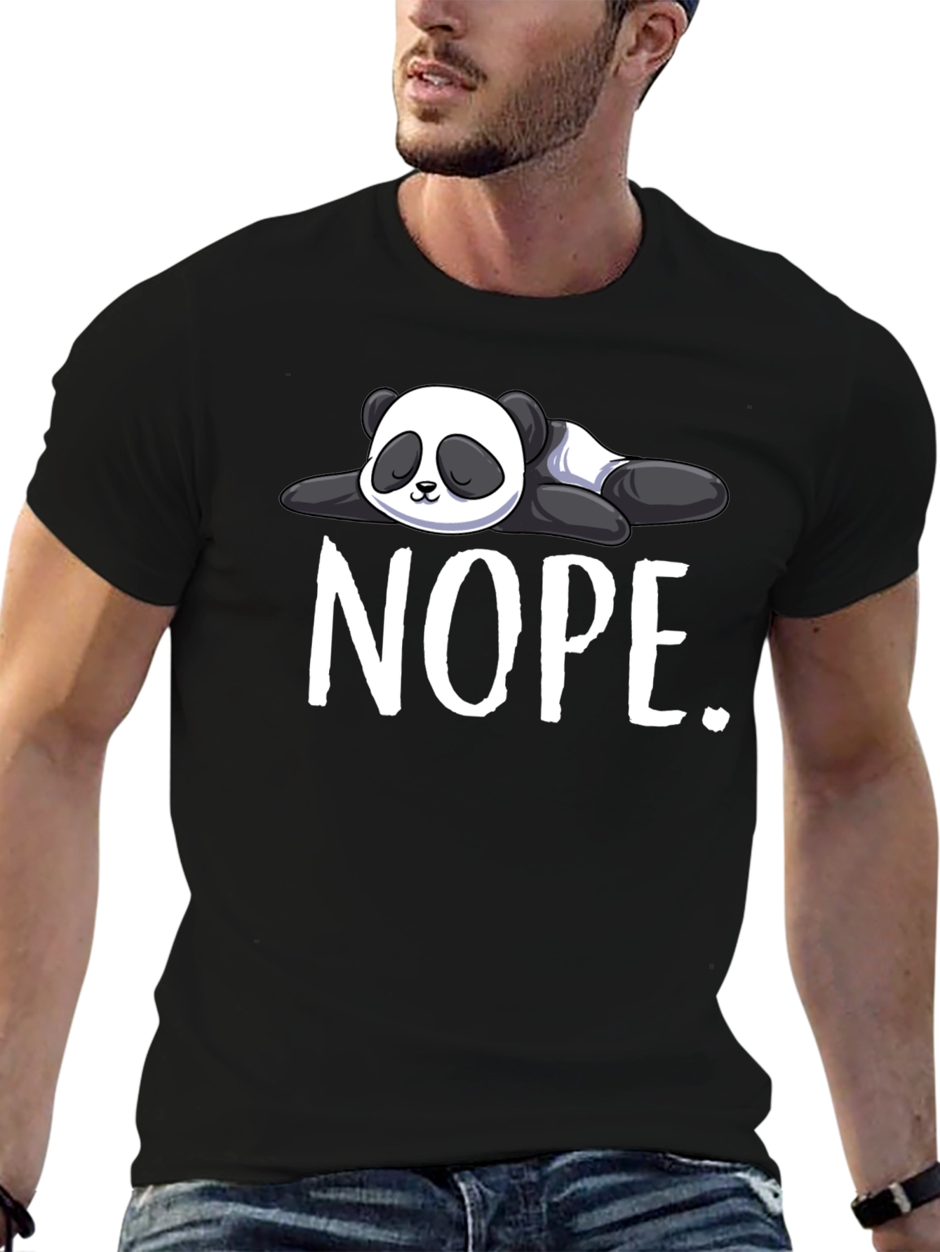 Nope Panda Graphic T-Shirt - Lazy Day Apparel