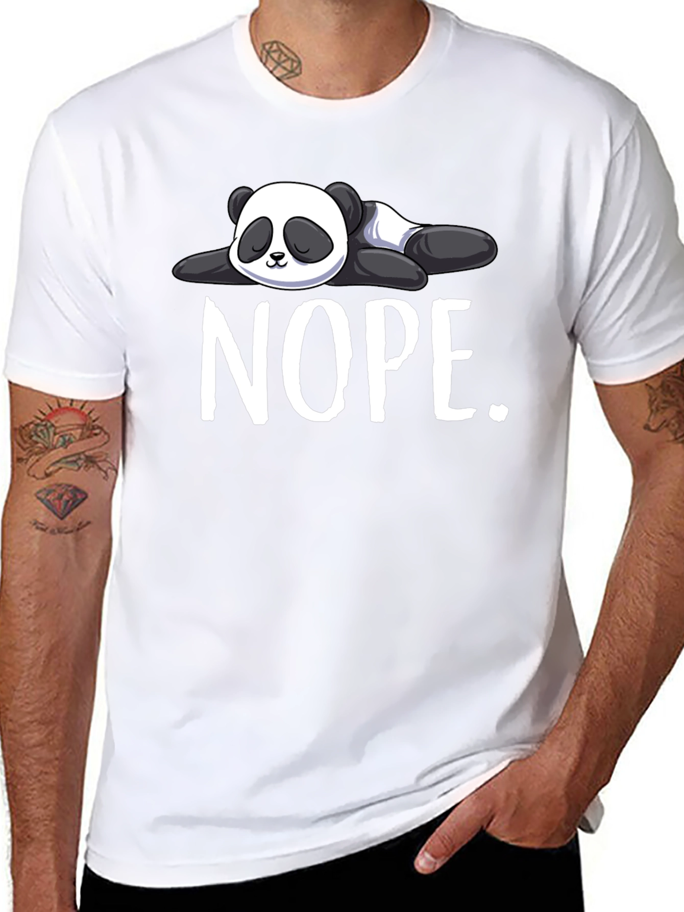 Nope Panda Graphic T-Shirt - Lazy Day Apparel