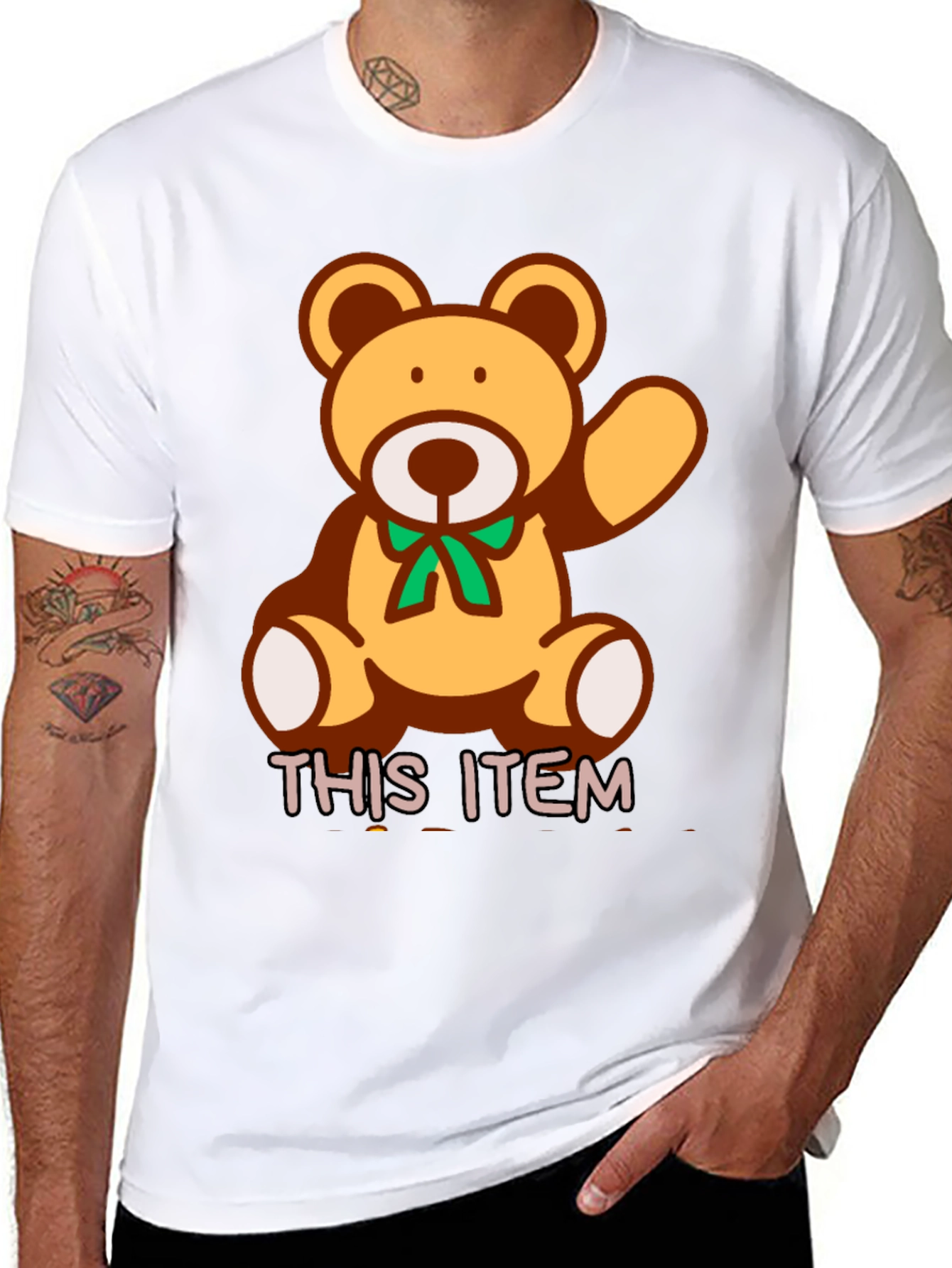Cute Teddy Bear Graphic T-Shirt - Soft Cotton Blend