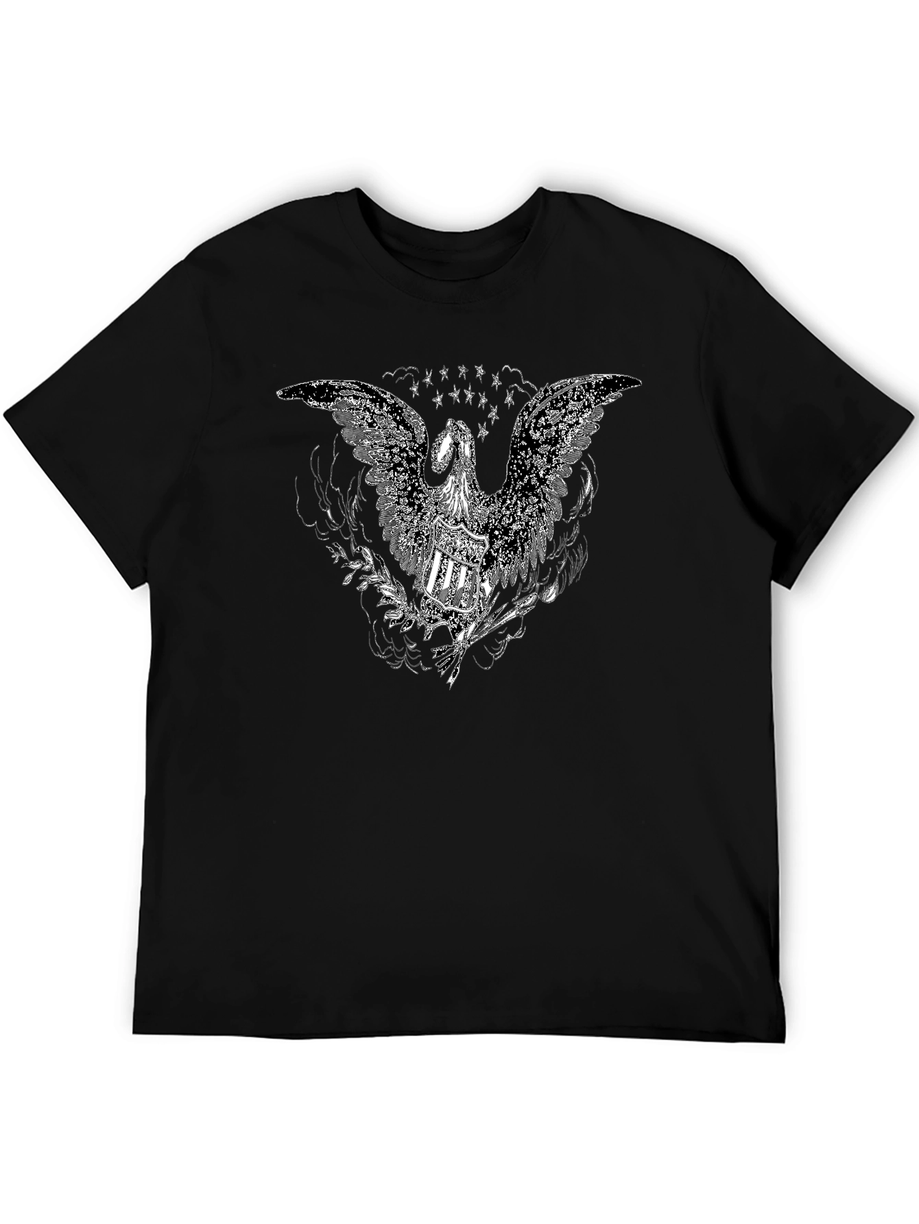 Black T-Shirt with Eagle Design