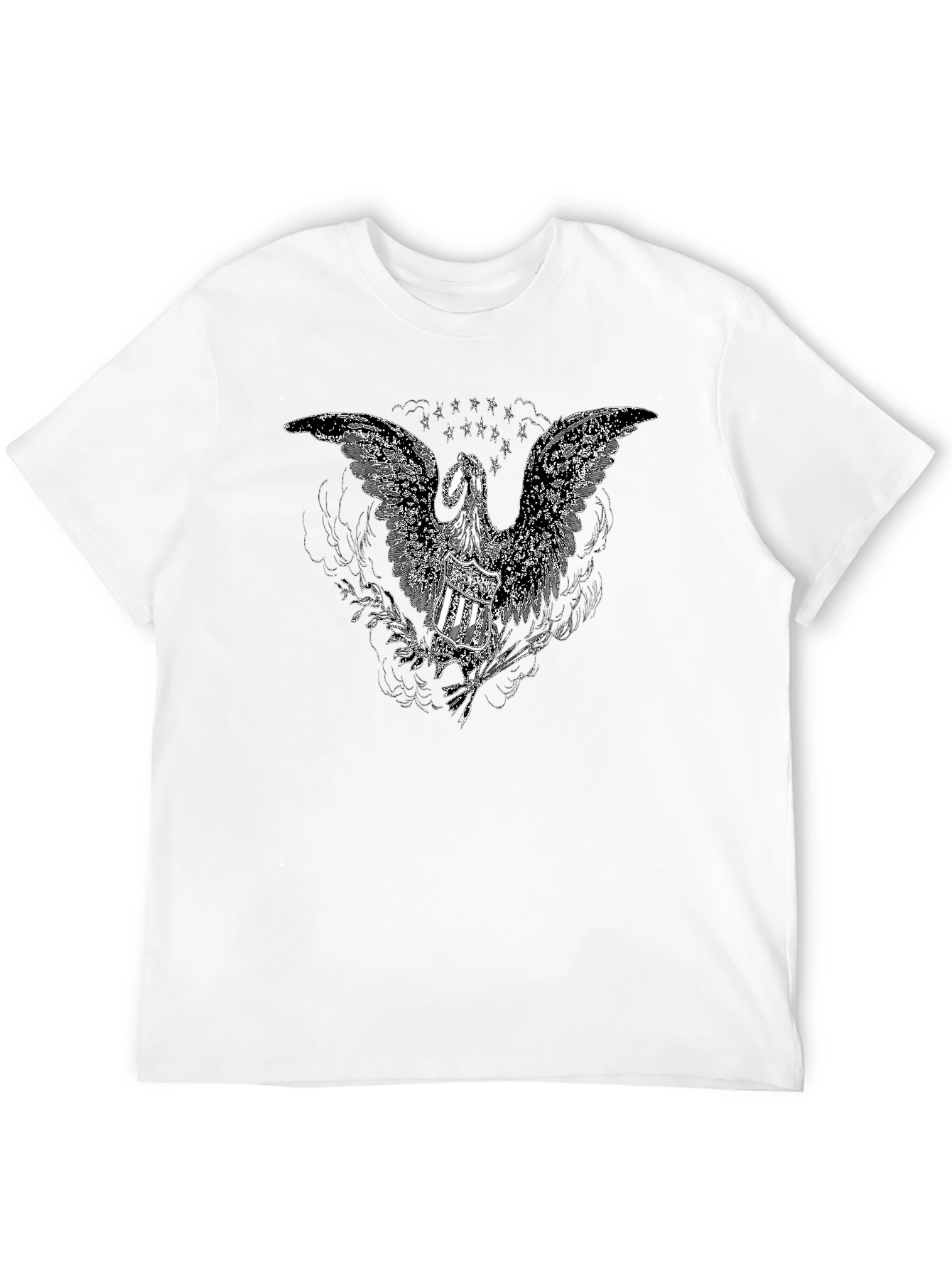 Black T-Shirt with Eagle Design
