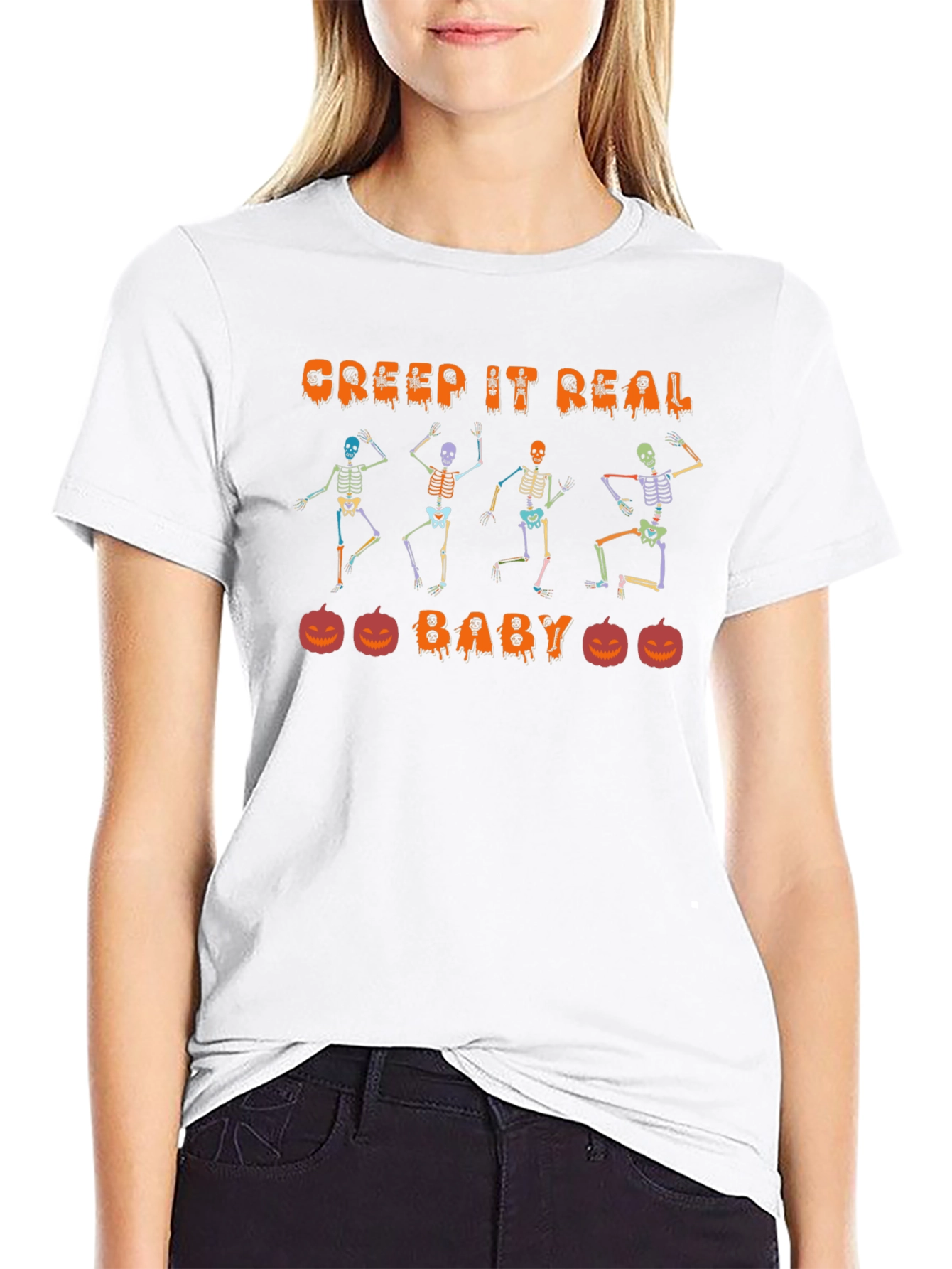 Creep It Real Skeleton Halloween T-Shirt