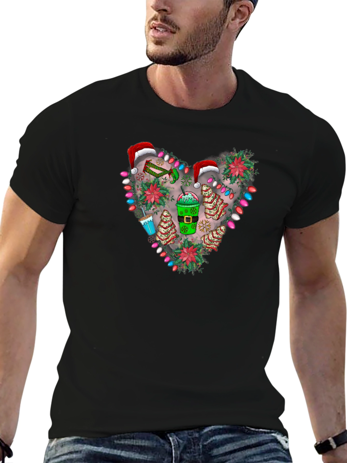 Festive Holiday Heart T-Shirt