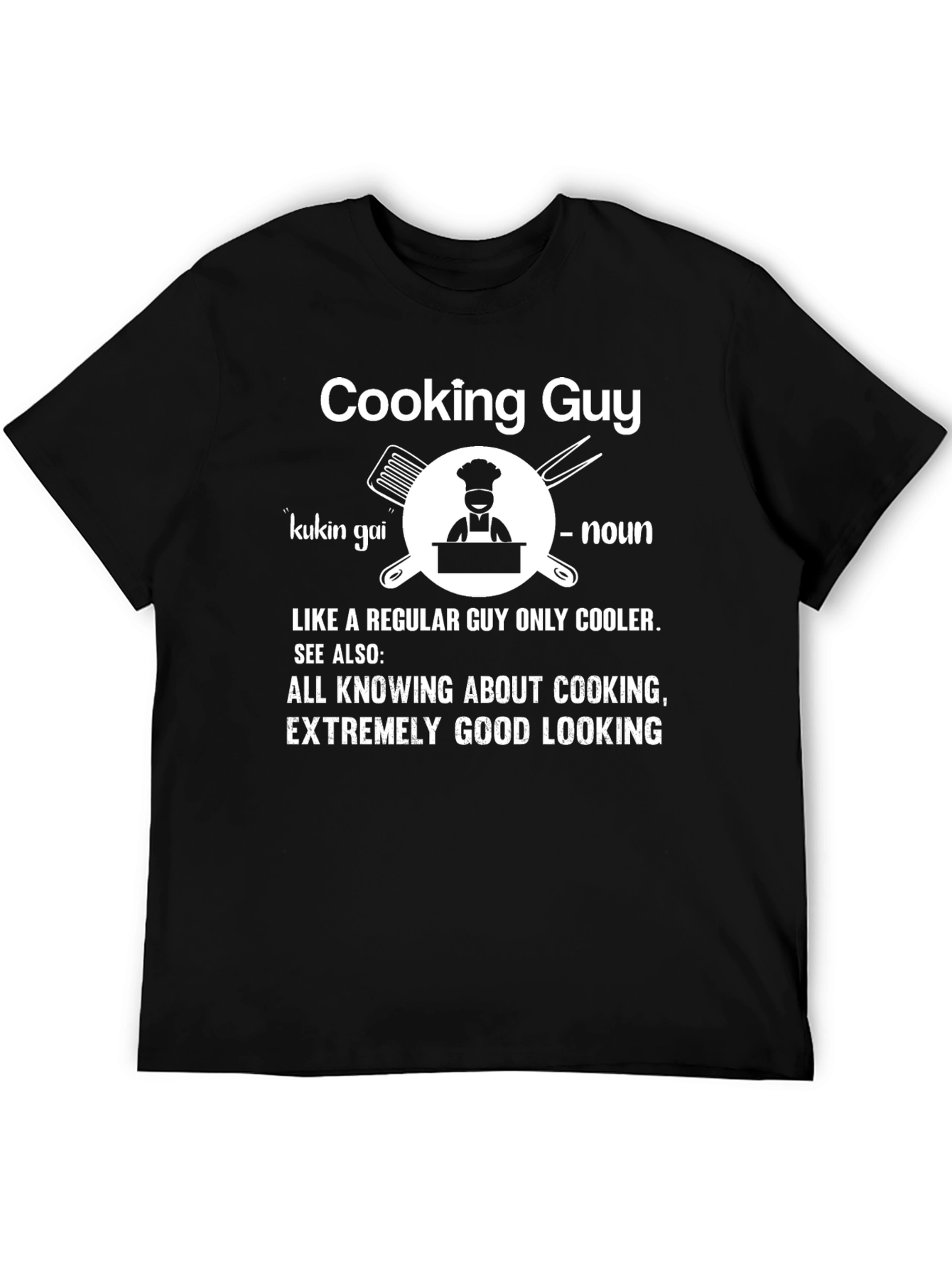 Cooking Guy Graphic T-Shirt - Cool Chef Tee