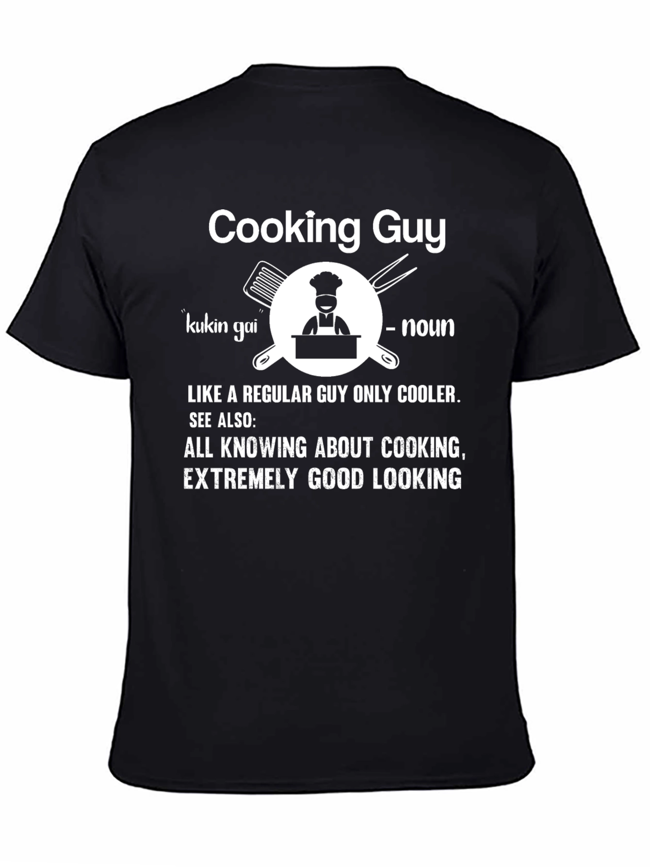 Cooking Guy Graphic T-Shirt - Cool Chef Tee