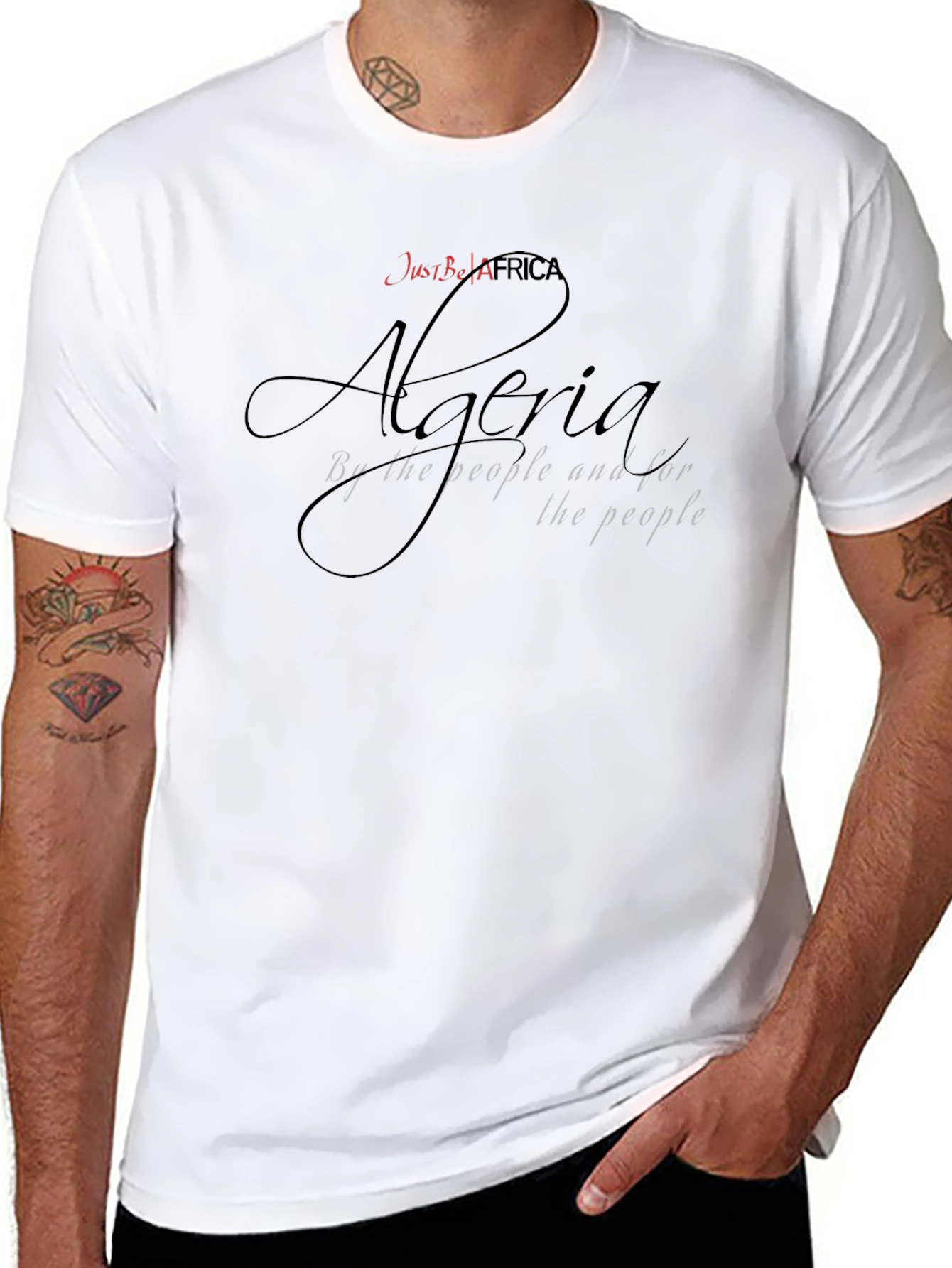 Just Be Africa Algeria Graphic Black T-Shirt