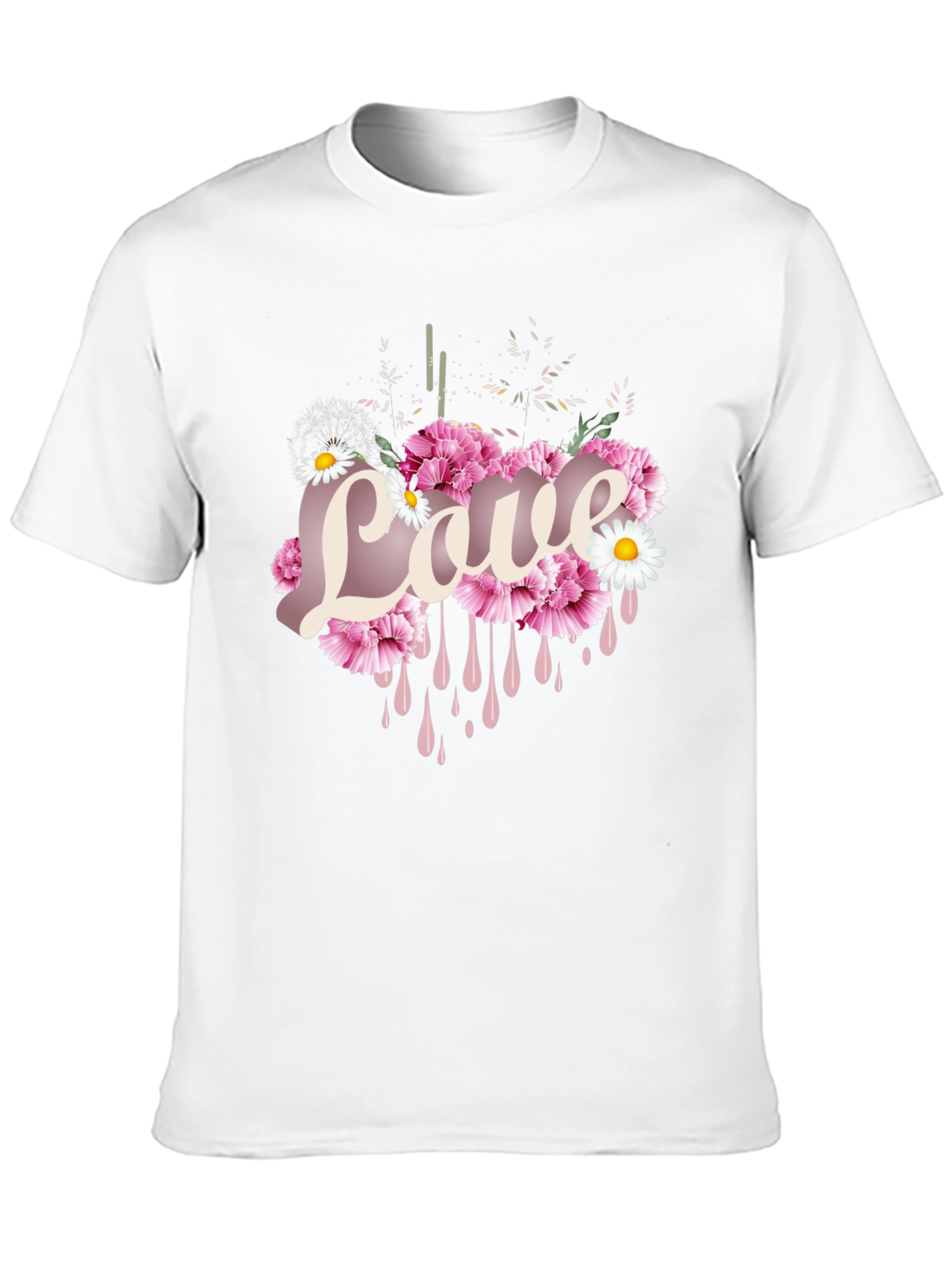 Love Floral Graphic Tee - Black