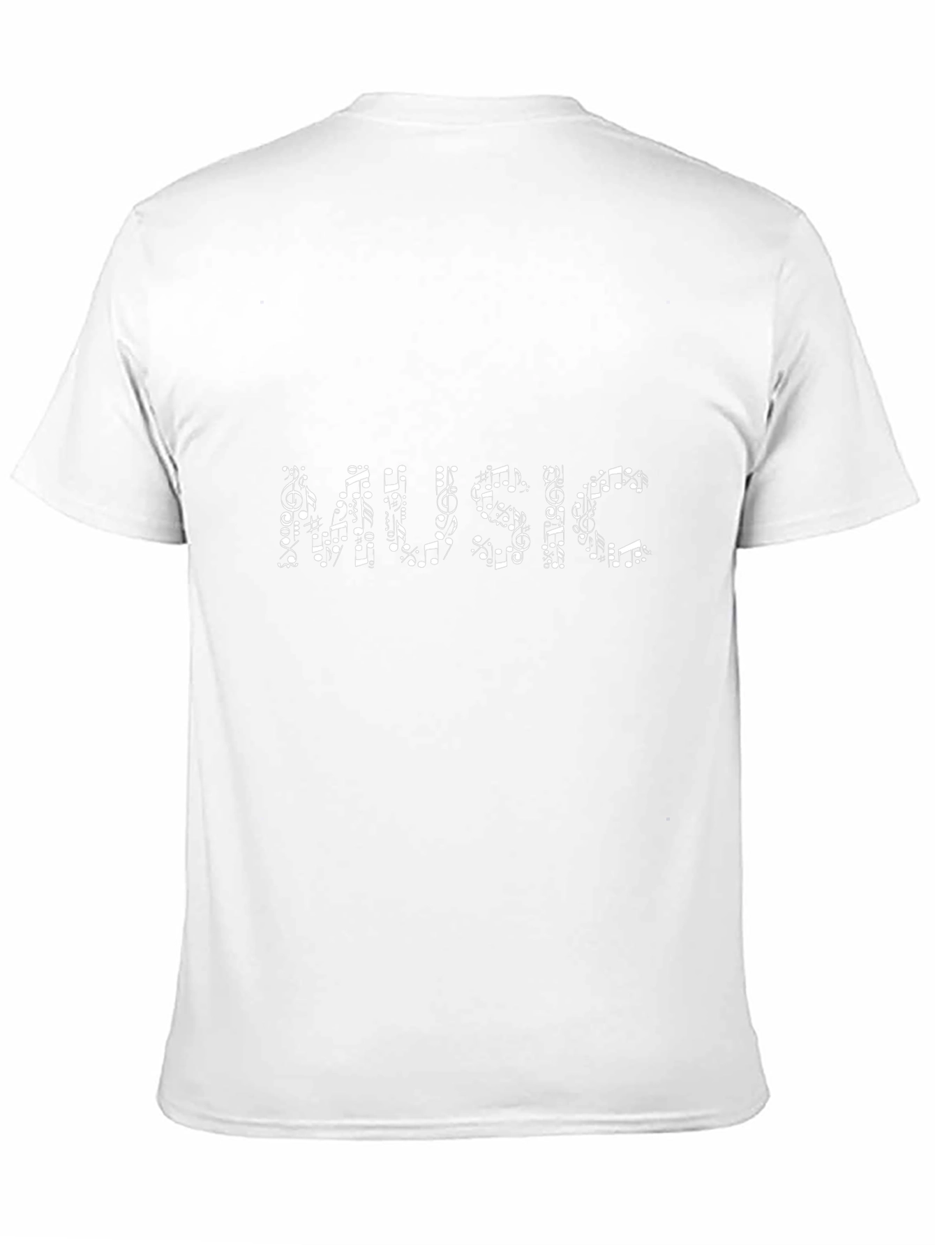 Music Notes Black T-Shirt