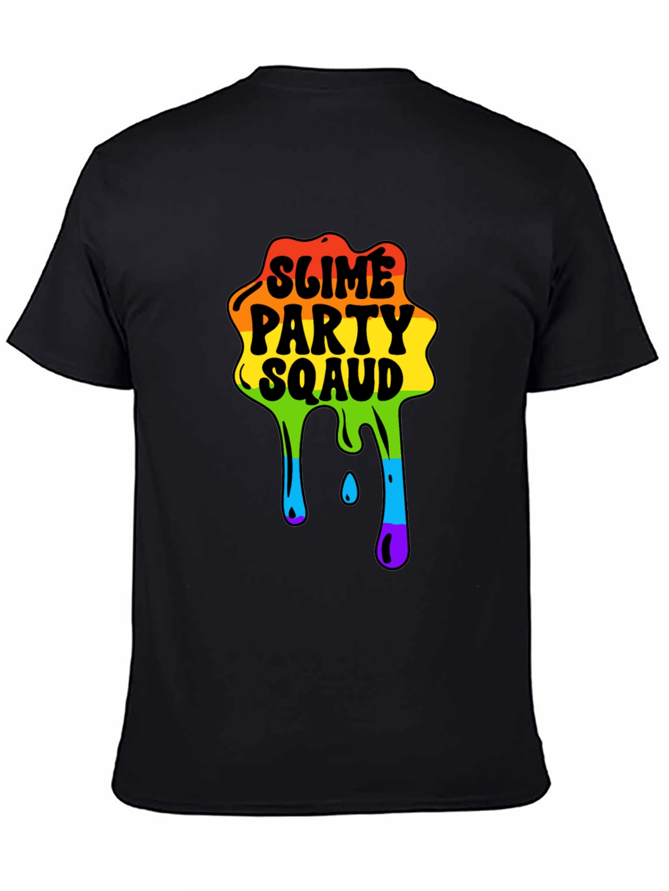 Slime Party Squad Tee Rainbow Drip Graphic