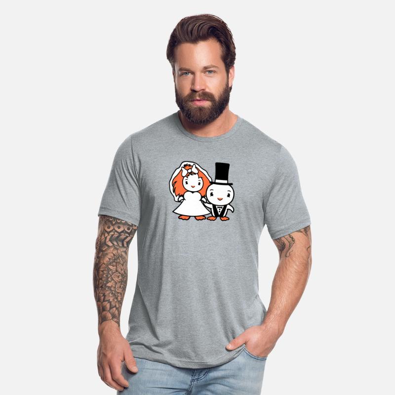 2 Birds Wedding Dress Couple Ducks Man Woman Fun