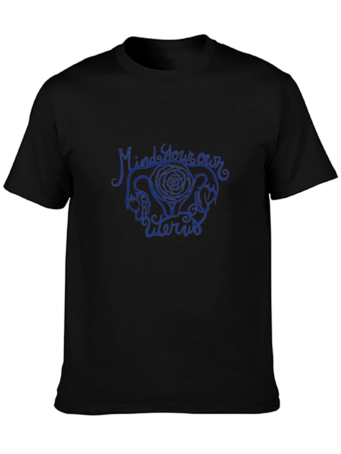 Mind Your Own Uterus Graphic Tee - Black
