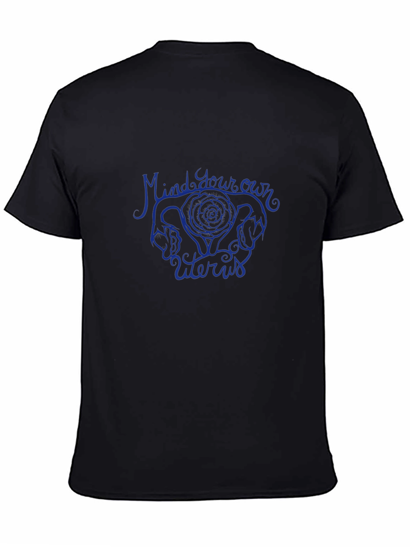 Mind Your Own Uterus Graphic Tee - Black