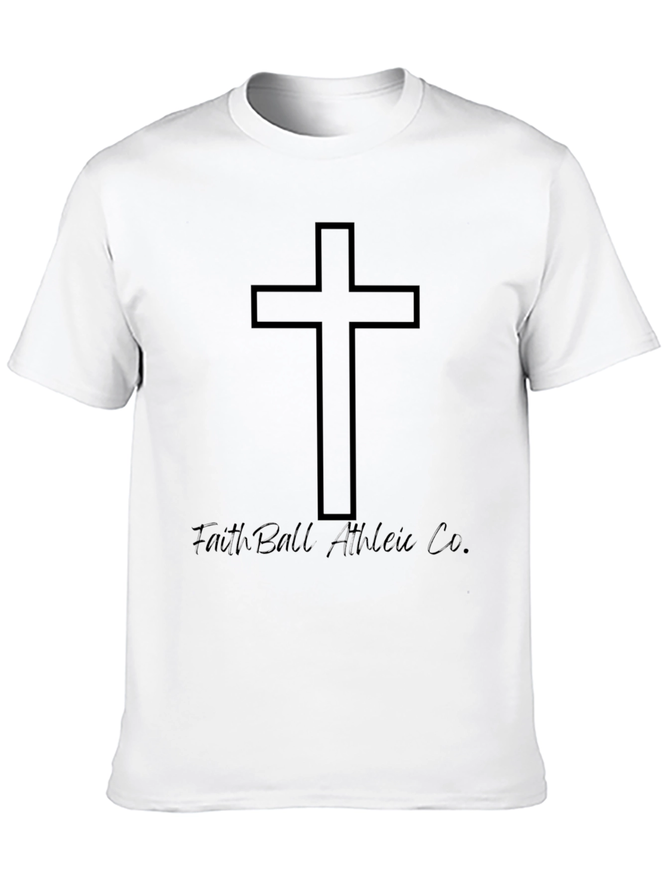 Faithful Athletic Cross T-Shirt - Black